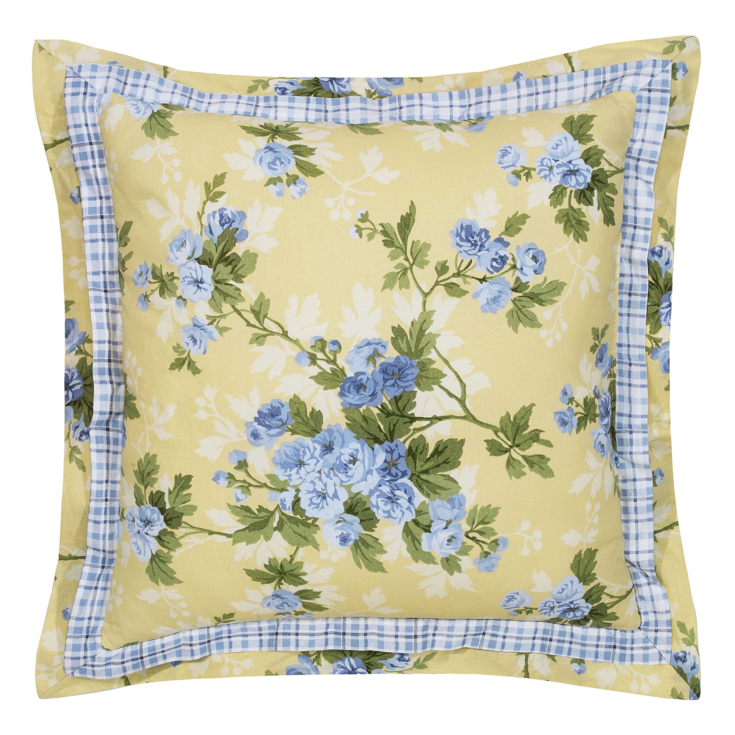 Laura Ashley - Duvet Set, Super Soft & Cozy Bedding, Includes Matching Shams & Bonus Throw Pillow Covers, Coquette Room Decor (Hope Patchwork Blue, Twin)