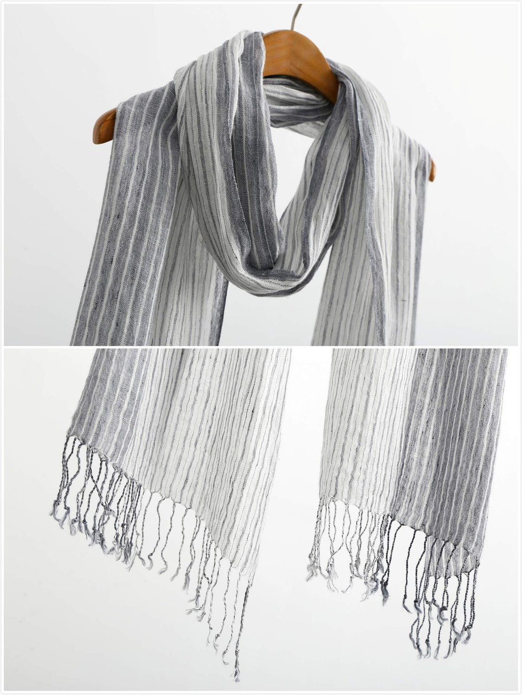 Jeelow Lightweight Summer Scarf Light Shawl Wrap Linen Feel Scarves For Men And Women