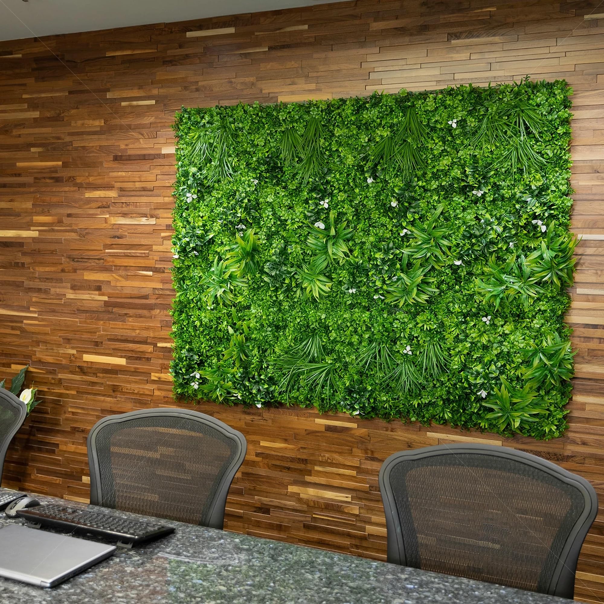 NatraHedge 20''X40'' Artificial Kauai Living Wall Grass Wall Decor, 5Pcs (28SqFt) Hedge Leaf Grass Panels for Indoor, Outdoor, Garden and Balcony Privacy Fence Screen