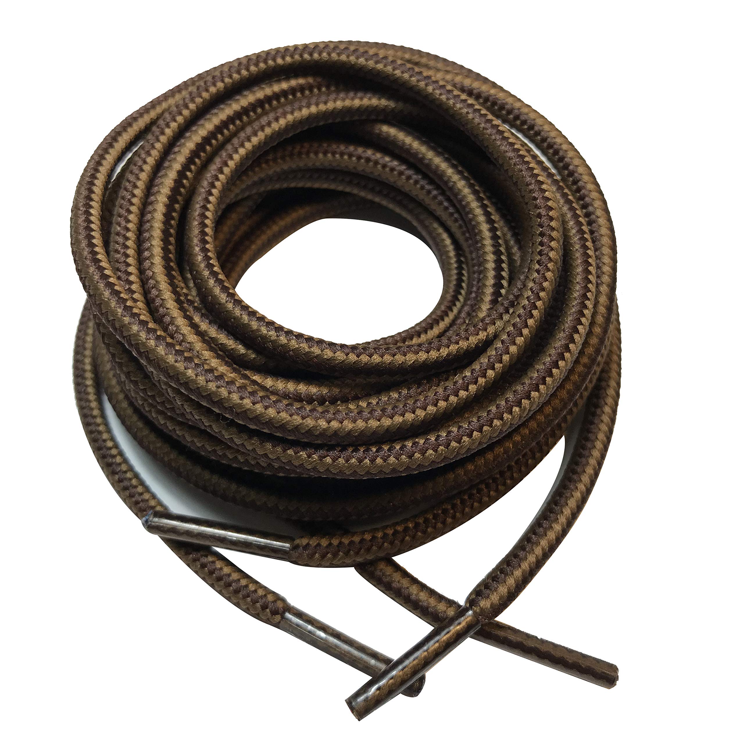 B&Q 3 Pairs Heavy Duty Round Boot Laces Shoelaces for Hiking Walking Construction Safety Work Boots Shoes