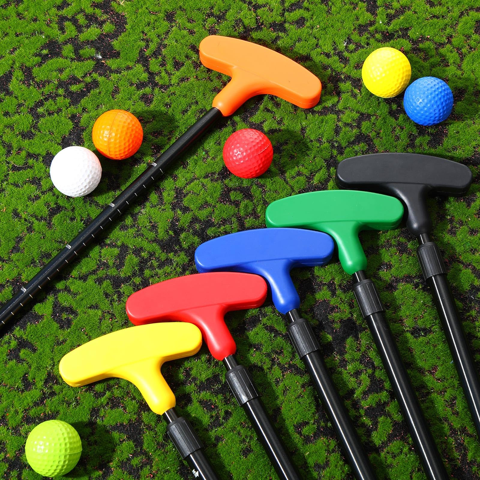 Wettarn 6 Set Golf Putters for Men and Women Two Way Mini Golf Putter with 6 Balls for Right or Left Handed Golfers Adjustable Length