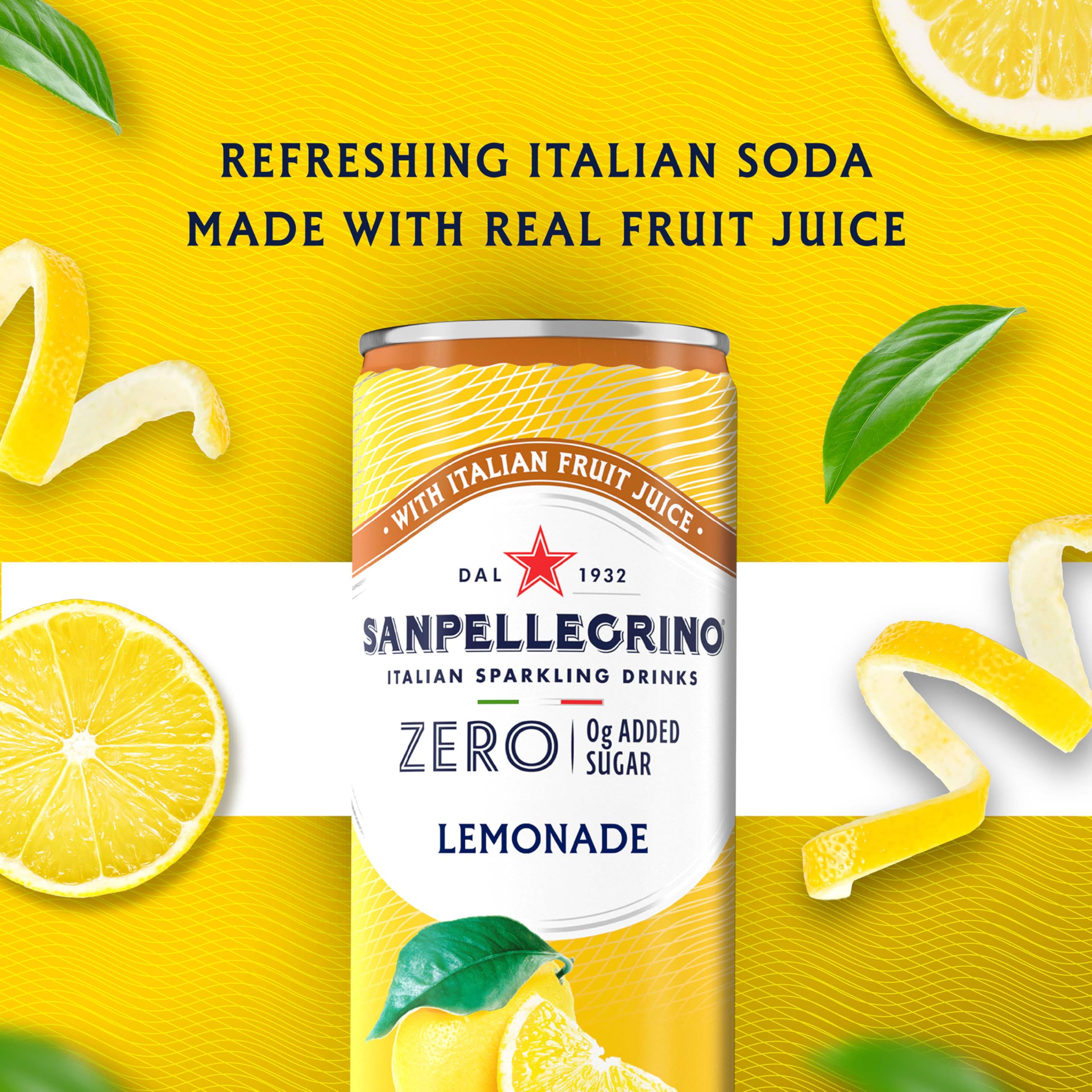 Sanpellegrino Zero Grams Added Sugar Pomegranate & Orange Italian Sparkling Drink, 24 Pack Of 11.15 Fl Oz Cans, Sanpellegrino Italian Sparkling Drinks, Low-Calorie Fruit Juice Beverages