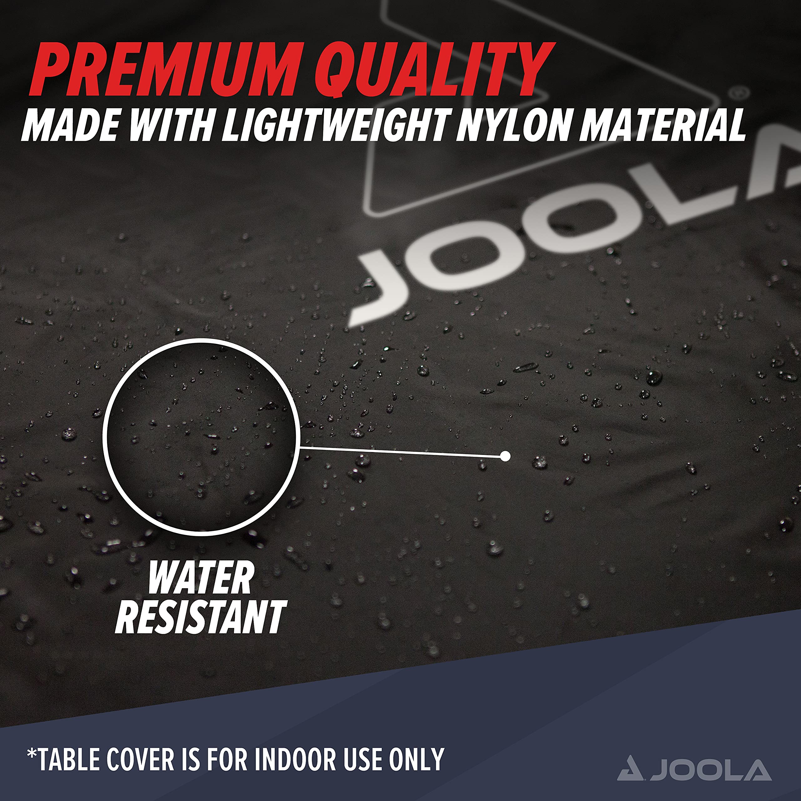 JOOLA Outdoor Ping Pong Table Cover Fits Both Folding & Flat Tables - Heavy Duty Waterproof Cover w/ PVC Coating - Dual Function, Fits 9x5 Tables in Upright or Down Positions - Inside & Outside