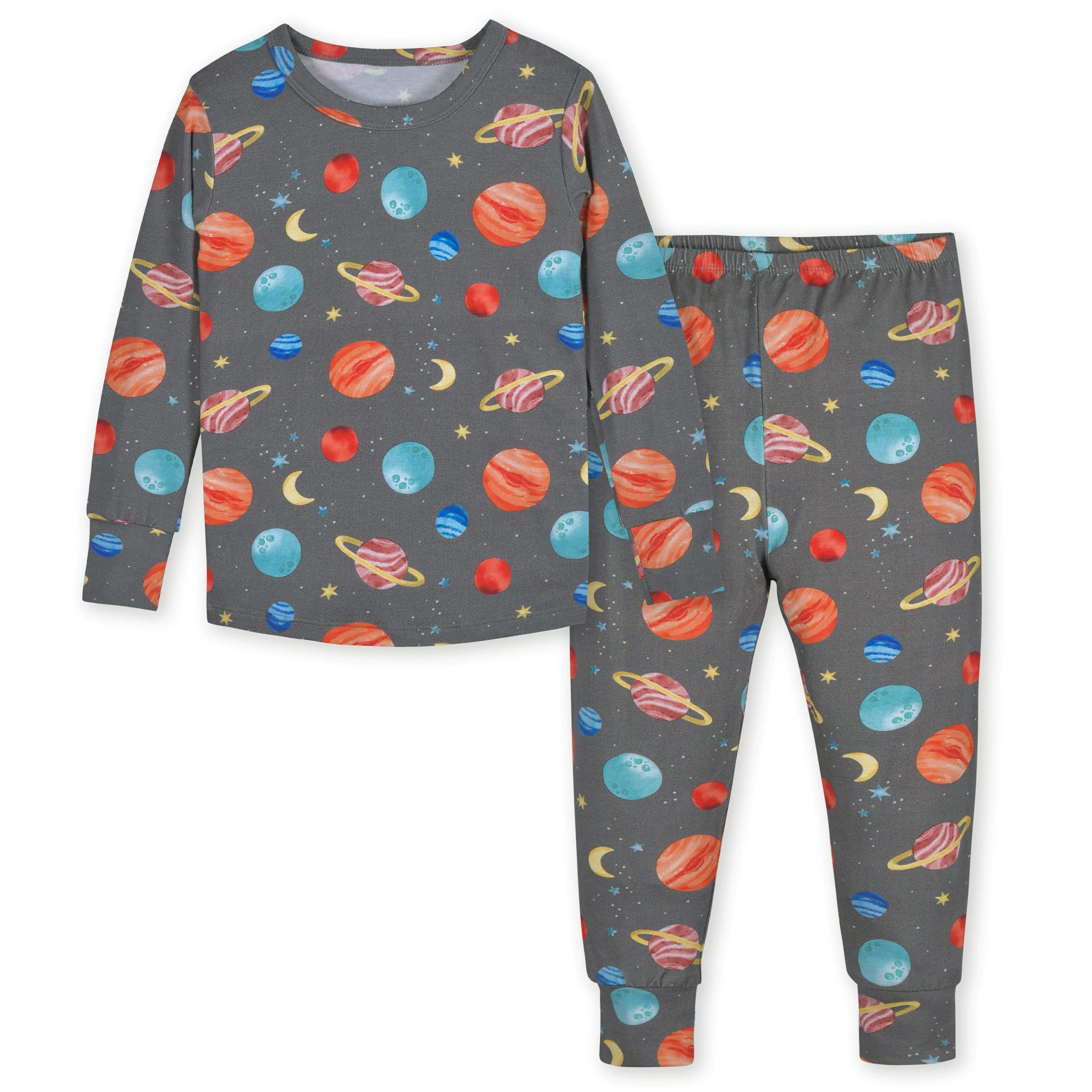 Gerber Unisex Baby Toddler Buttery Soft 2-Piece Snug Fit Pajamas with Viscose Made from Eucalyptus