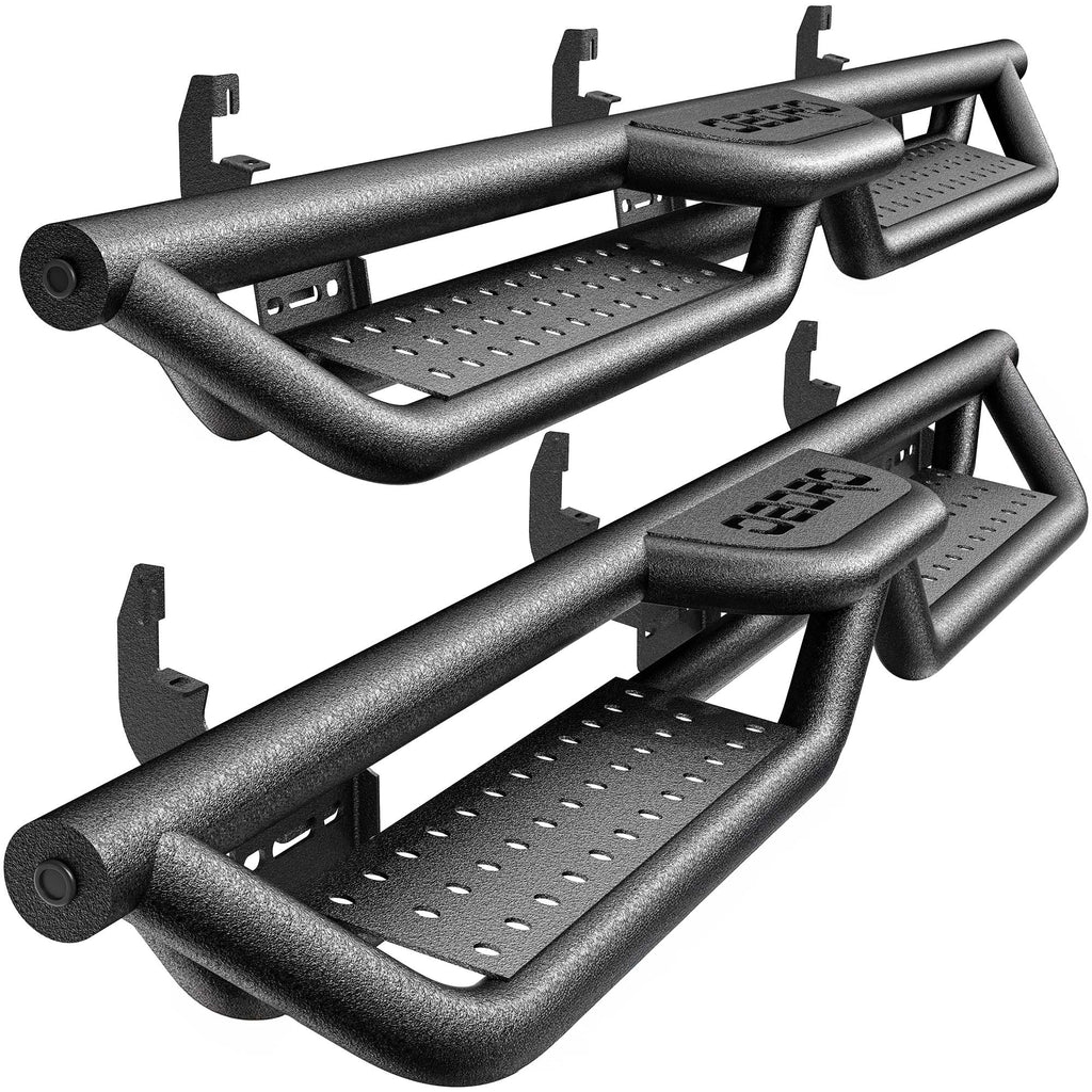 OEDRO Running Boards: Compatible with Chevy Colorado/GMC Canyon 2015-2026 Crew Cab, Side Steps Two-Stairs Bed Access Nerf Bar Rails