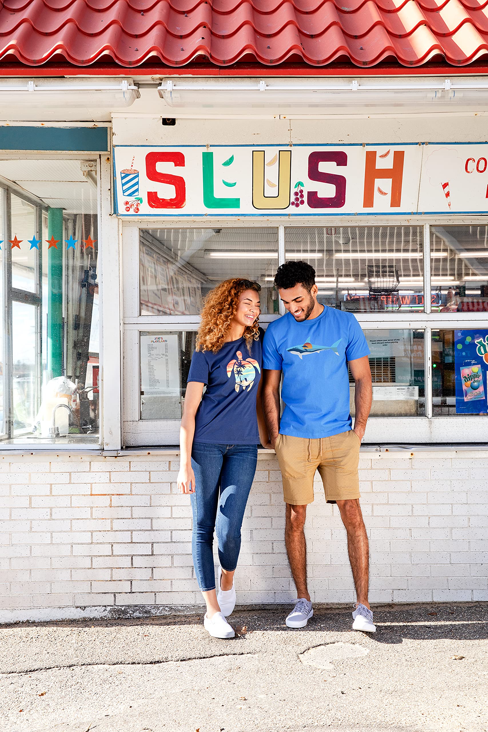 Life is Good Women's Crusher T-Shirts, Short Sleeve Cotton Graphic Tee Shirt, Floral Jars