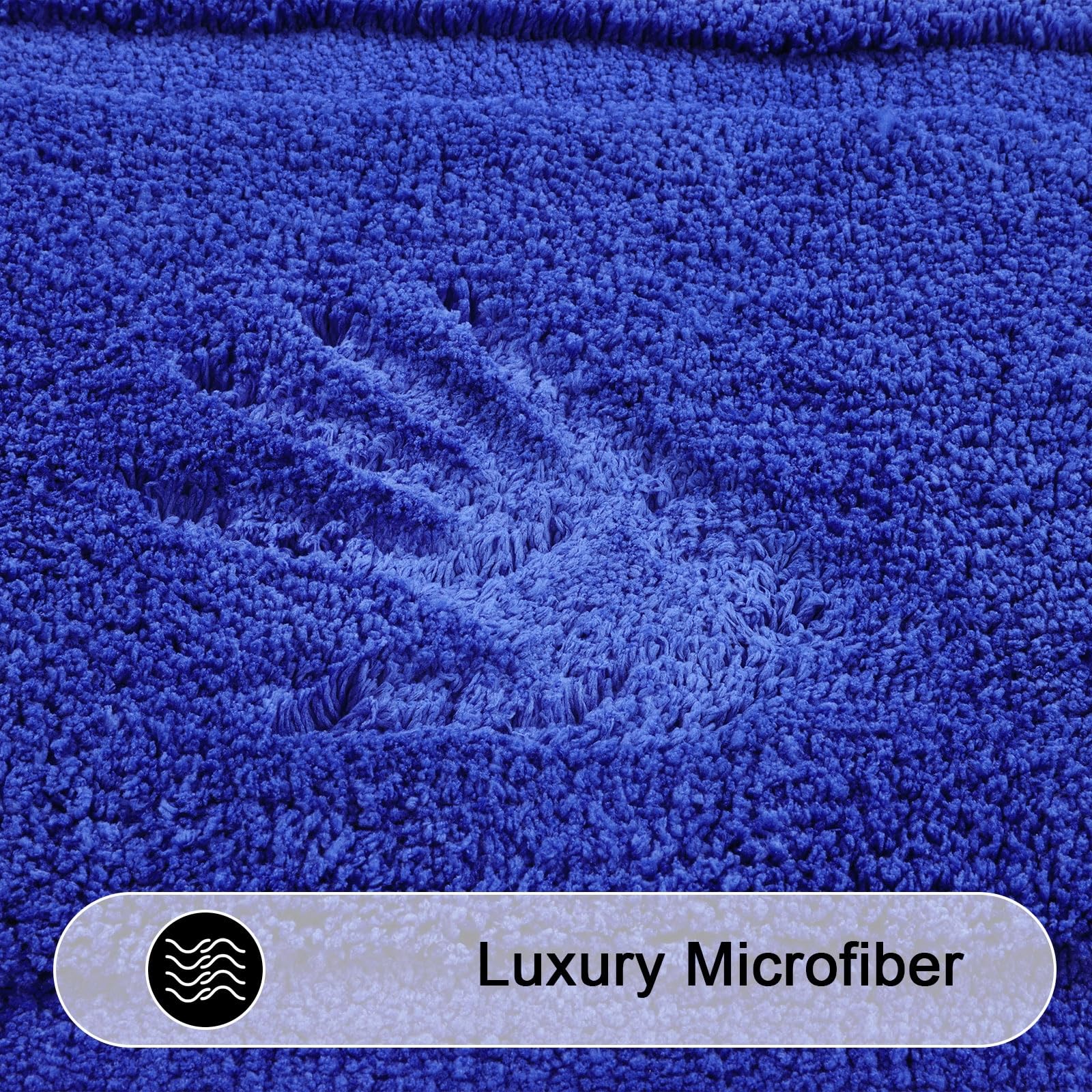 SHACOS Black Bathroom Rugs Sets 3 Piece, 16"x24" + 20"x32" Non Slip Bath Mat and 20"x24" Toilet Rugs U Shaped Washable, Soft Fluffy Water Absorbent Bath Rugs for Bathroom