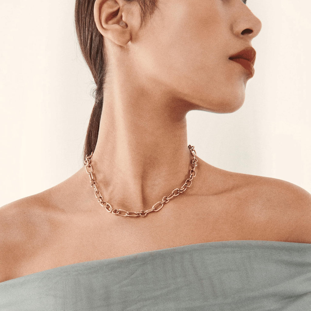Hey Harper Gold Necklace For Women Trendy Necklace - 14K Golden PVD Coating Waterproof & Sweatproof Non Tarnish Jewelry Chain Necklaces