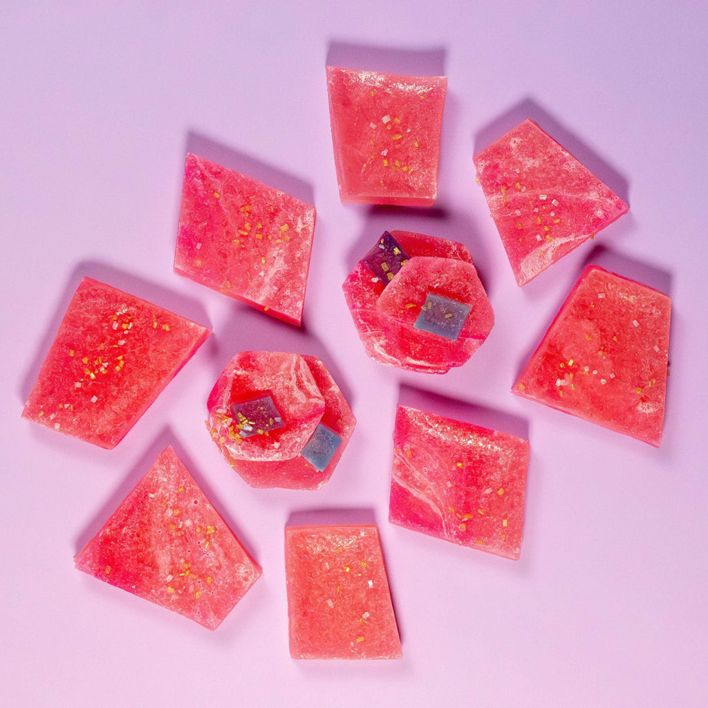 Silky Gem - Edible Lychee Flavored Aurora Crystal Candy, 8-10 pieces, Kohakutou, Edible Gem, Vegan, Gluten Free, ASMR