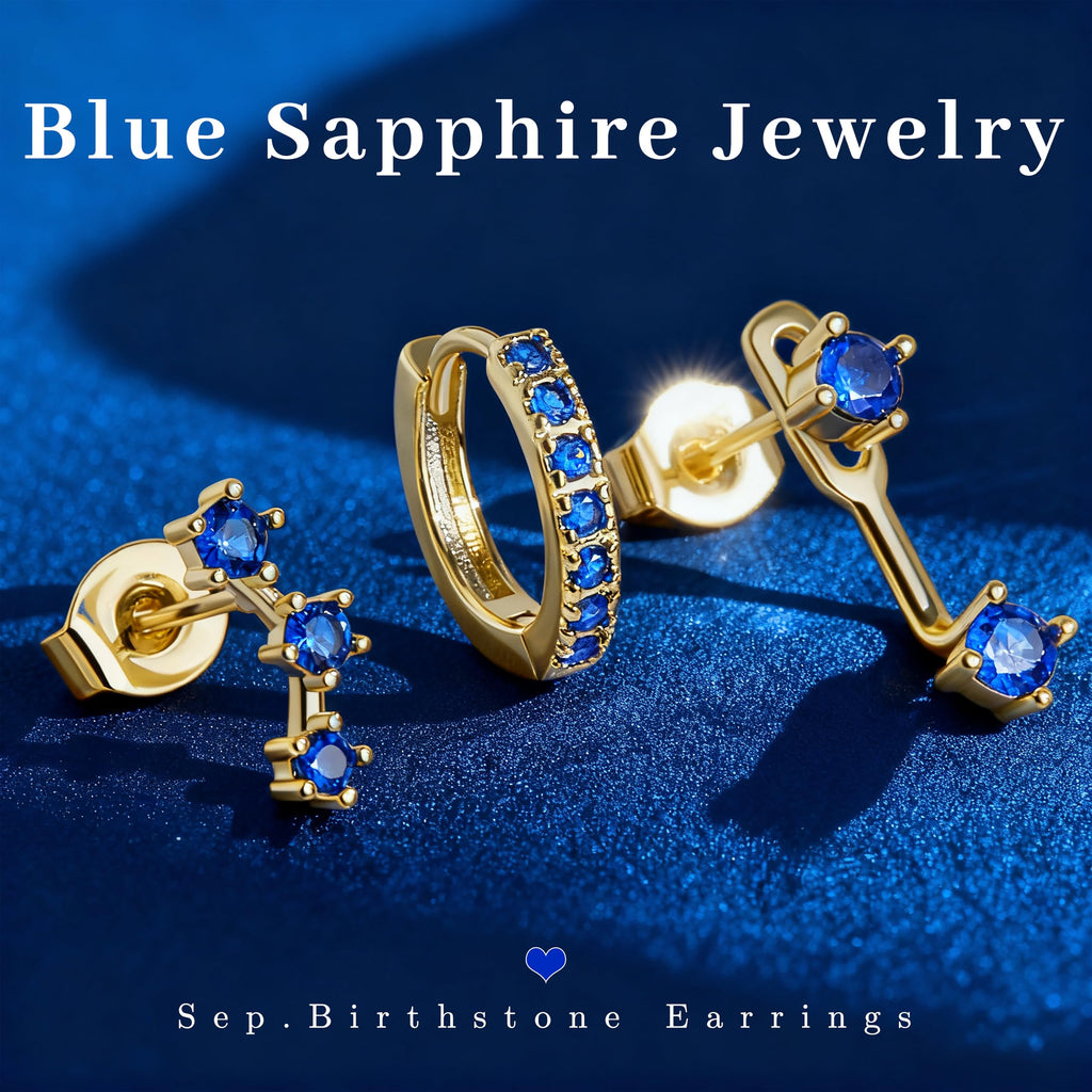 3 Pairs Dainty Small Earrings Set for Women Trendy, Birthstone Stud Huggie Hoop Jacket Stack for Cartilage Helix, Gold Plated Hypoallergenic Cute Women Fashion Accessories Western Jewelry Gifts
