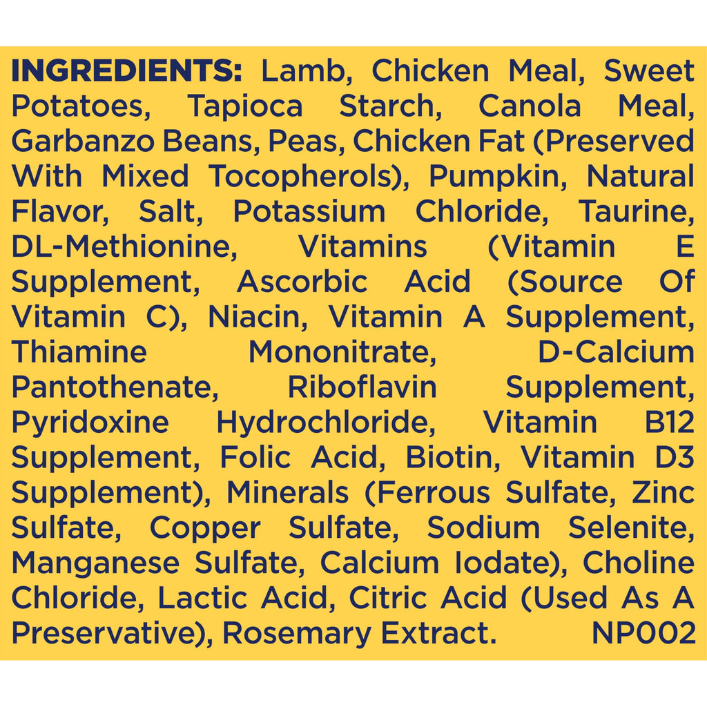 Nature's Recipe Grain Free Dry Dog Food, Lamb, Sweet Potato & Pumpkin Recipe, 4 lb. Bag