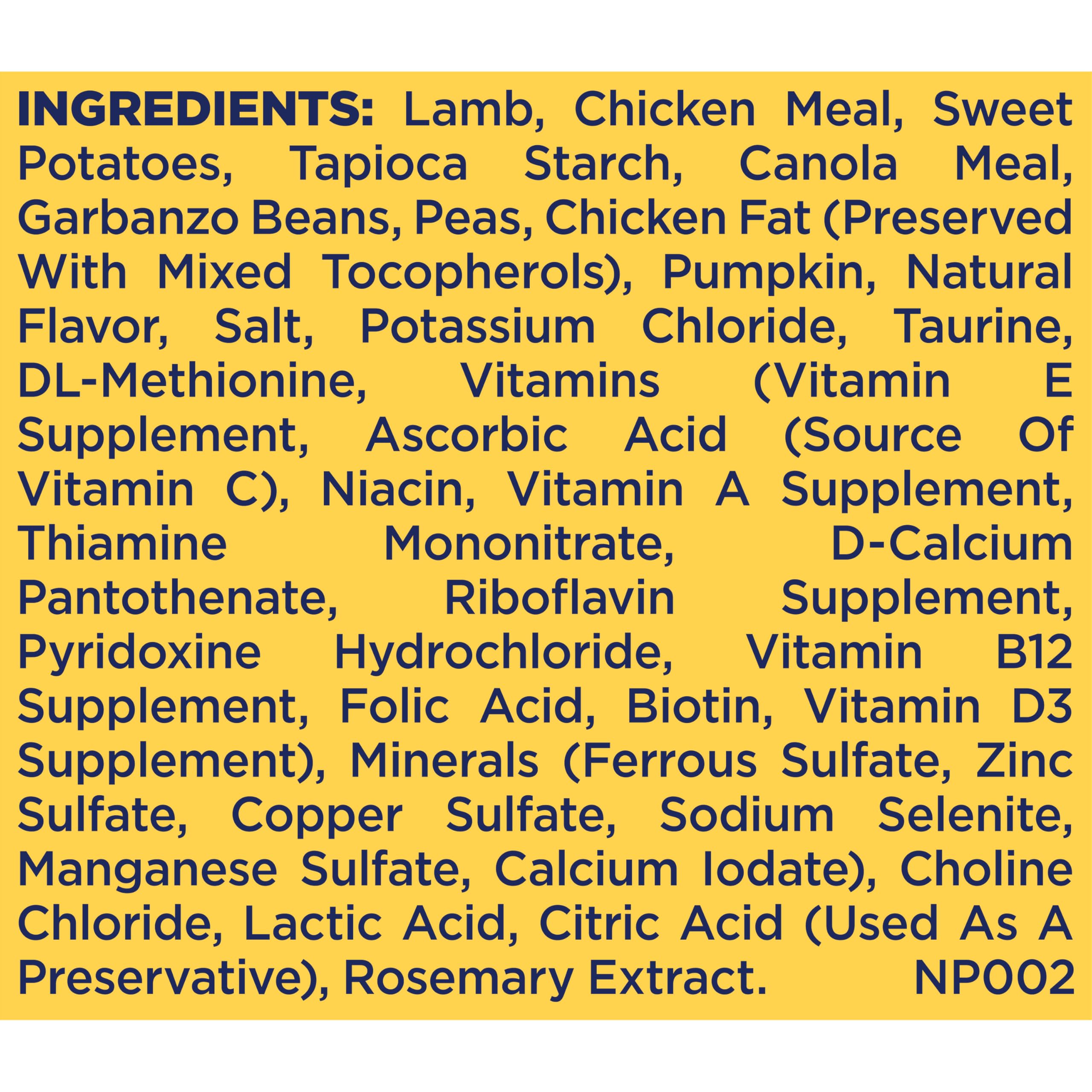 Nature's Recipe Grain Free Dry Dog Food, Lamb, Sweet Potato & Pumpkin Recipe, 4 lb. Bag