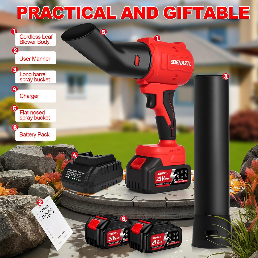 Electric Handheld Leaf Blower Cordless with 2X 4.0Ah Batteries and Charger, 650CFM 160MPH, 2 Extended Nozzles, Portable Mini Lightweight for Seniors Gift, Yard,Patio,Gutter,Lawn Care, Garden Tool