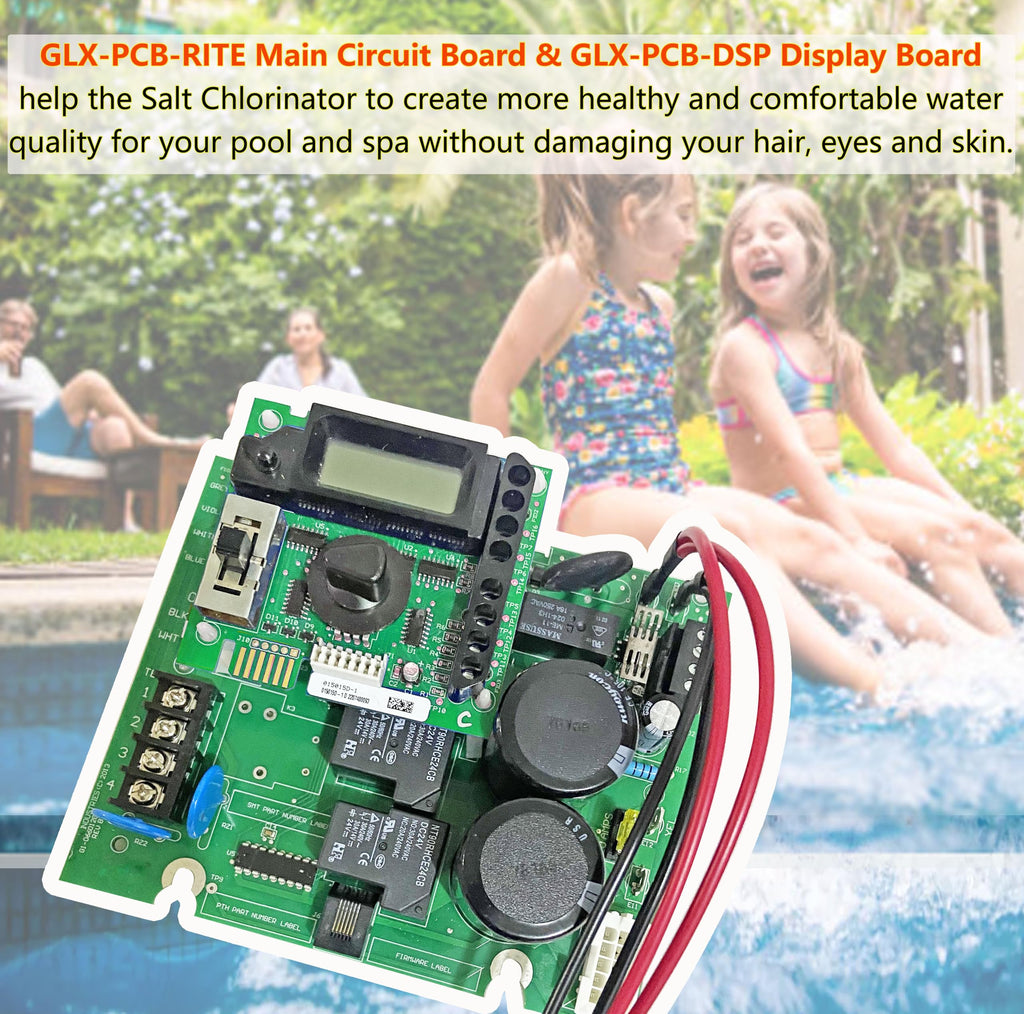 2026 New Upgraded GLX-PCB-RITE Main Circuit Board & GLX-PCB-DSP Display Board，Compatible with Hayward Goldline Aqua Rite Salt Chlorine Generators，Replacement for Hayward aquarite Circuit Board