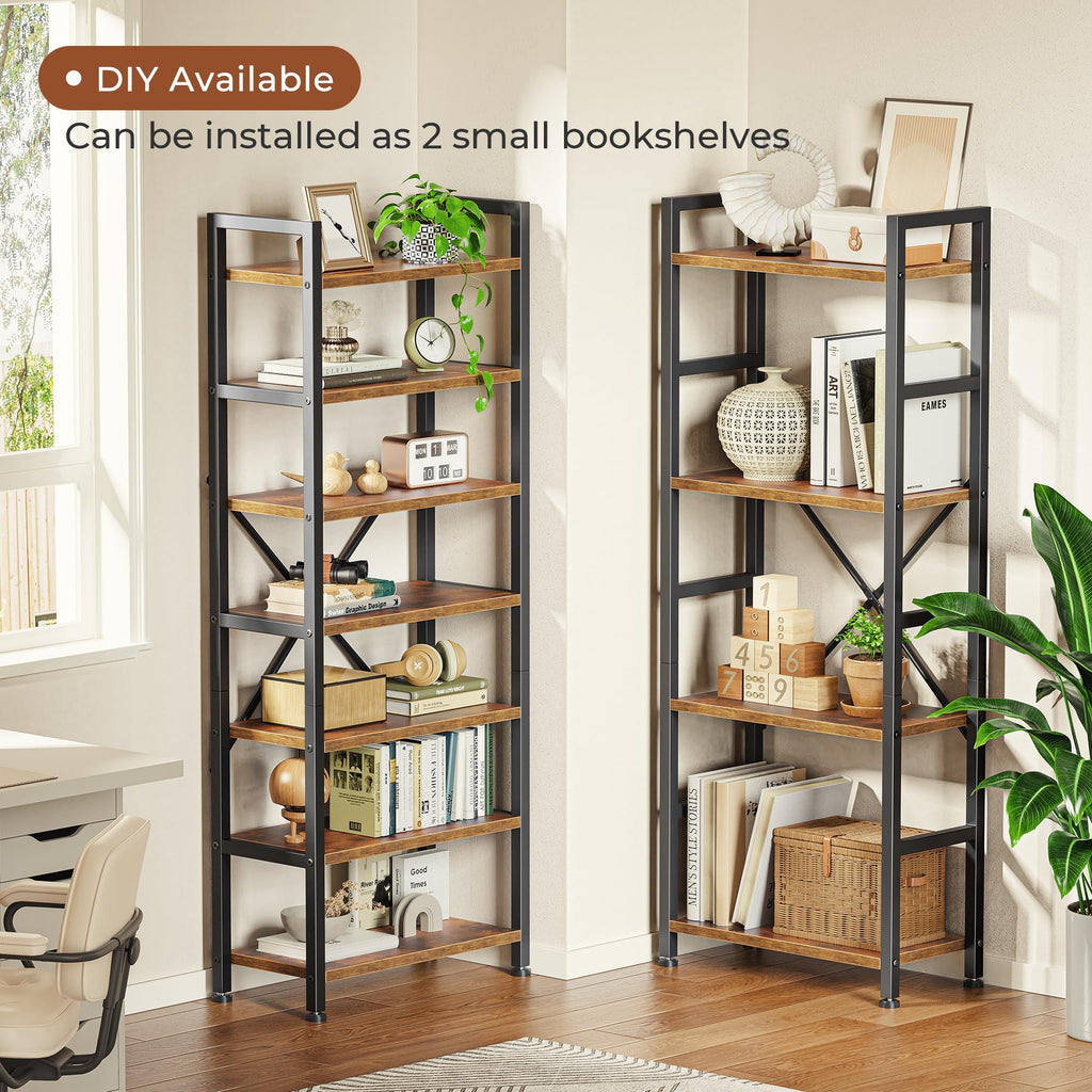 SUPERJARE Triple Bookshelf, Bookcase with 11 Open Display Shelves, Wide Book Shelf Book Case for Home & Office, 4 Tier, Black