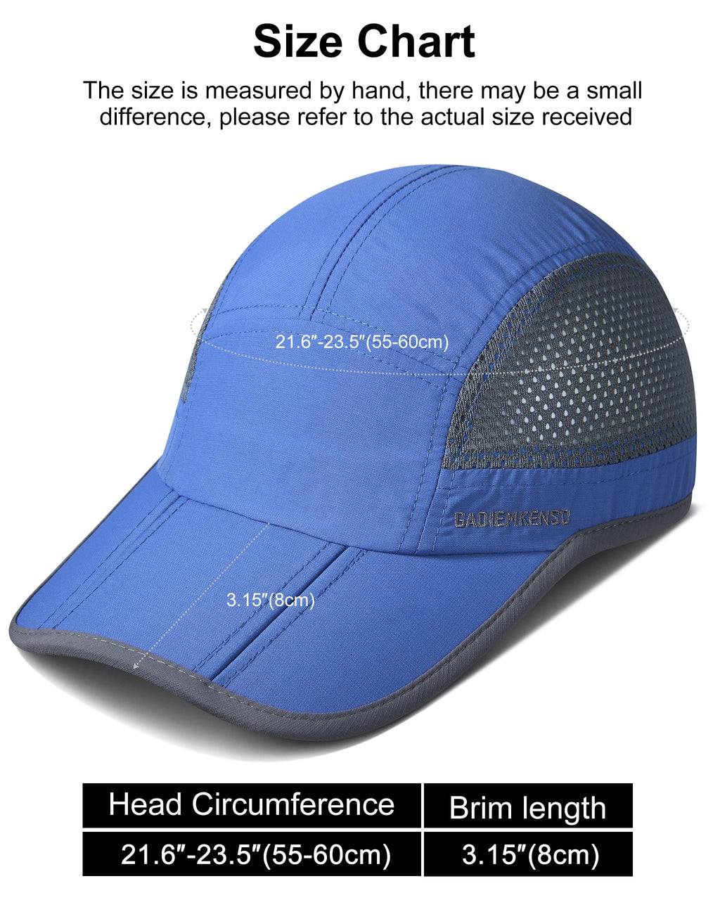 GADIEMKENSD Mens Folding Outdoor Hat Long Brim UPF 50+ Sun Protection