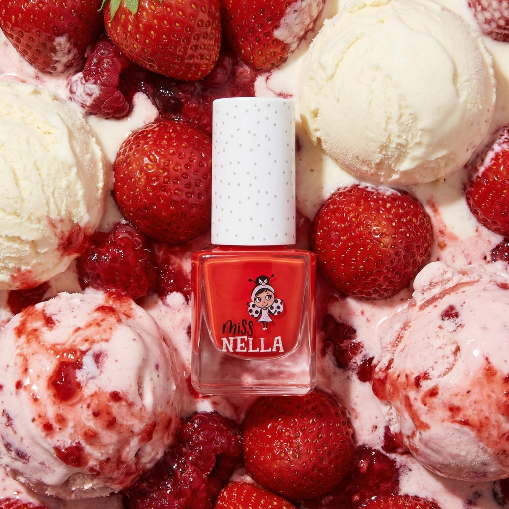 MISS NELLA ABRACADABRA – Safe Special sparkly pink Nail Polish for Kids, Non-Toxic & Odor Free Formula for Children and Toddlers, Natural Water Based for Easy Peel Off (Abracadabra)
