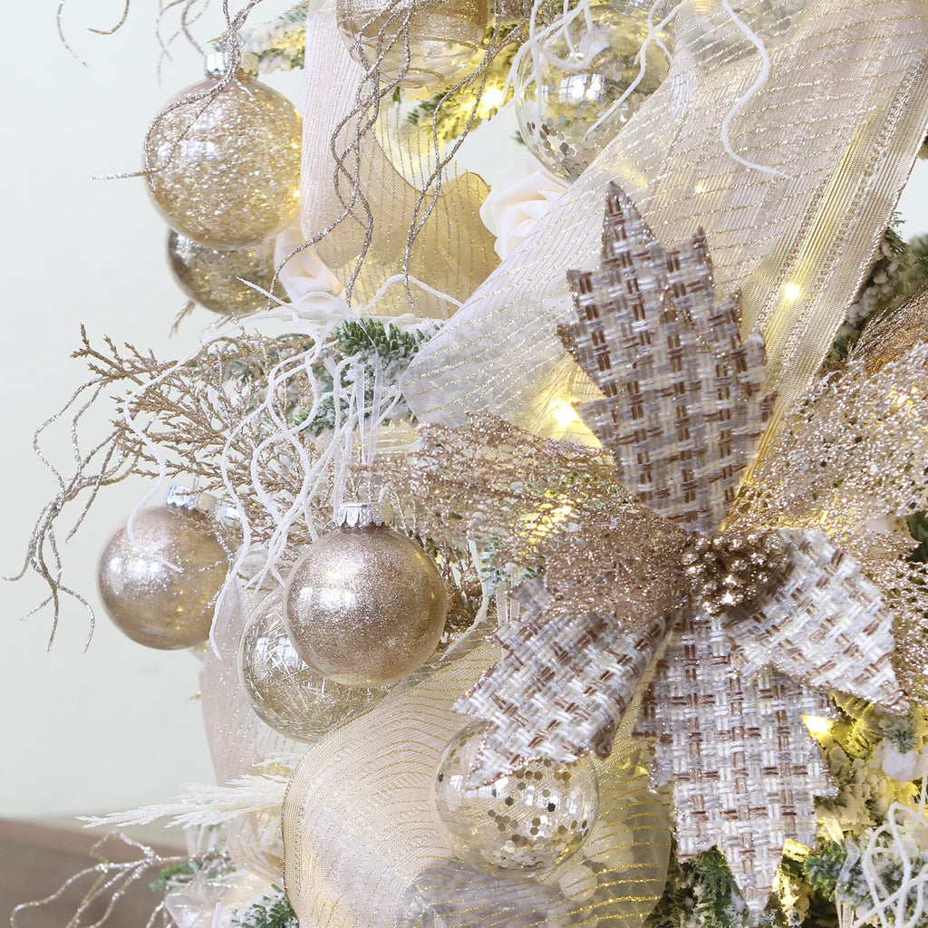 Sea Team Shatterproof Clear Plastic Christmas Ball Ornaments Decorative Xmas Balls Baubles Set with Stuffed Delicate Decorations (80mm/3.15 inch 20-Pack, Babyblue)