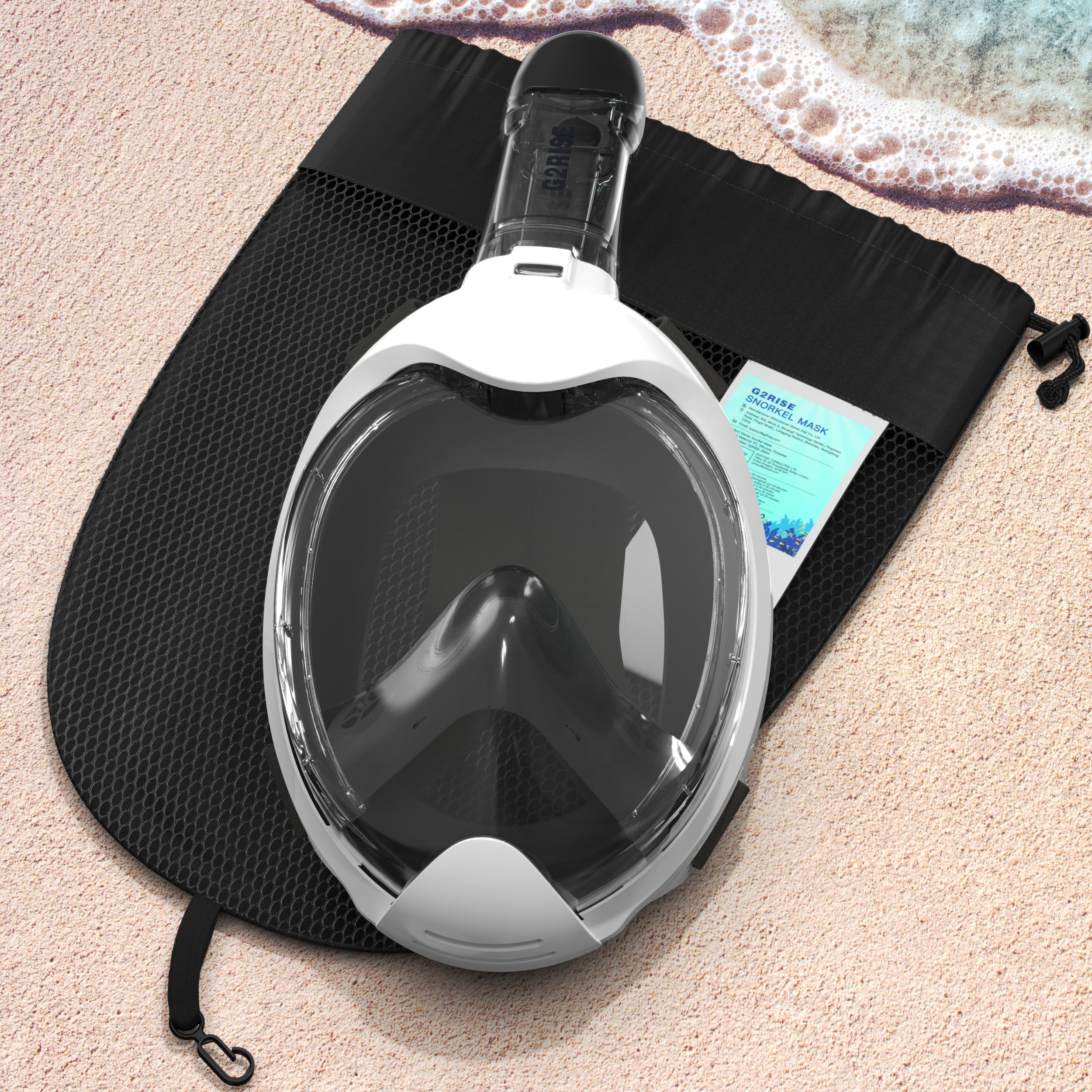 G2RISE Kids Snorkel Mask Full Face Snorkel Set, Snorkeling Gear for Kids with 180 Degree Panoramic View, Anti-Leak & Anti-Fog