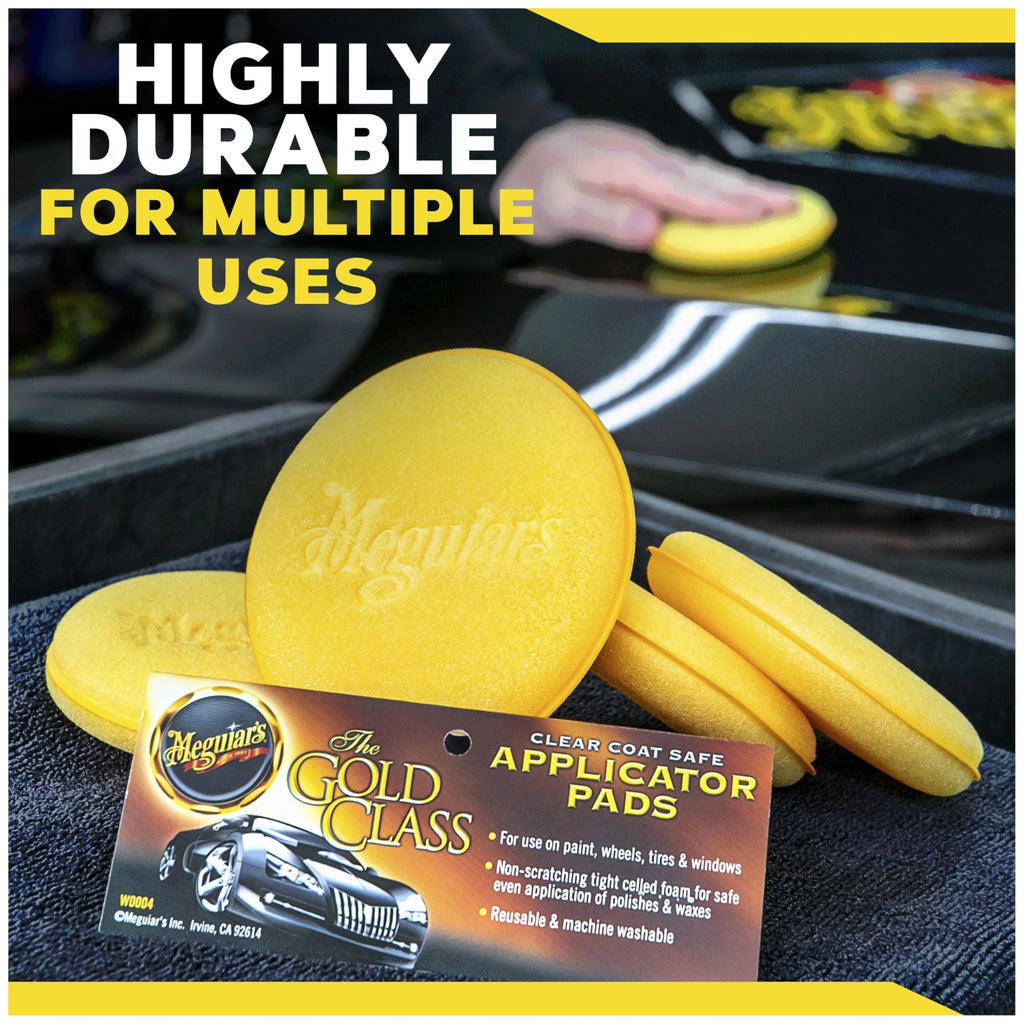 Meguiar's W0004 Supreme Shine 4" Foam Applicator Pads – 4 Count (Pack of 2)