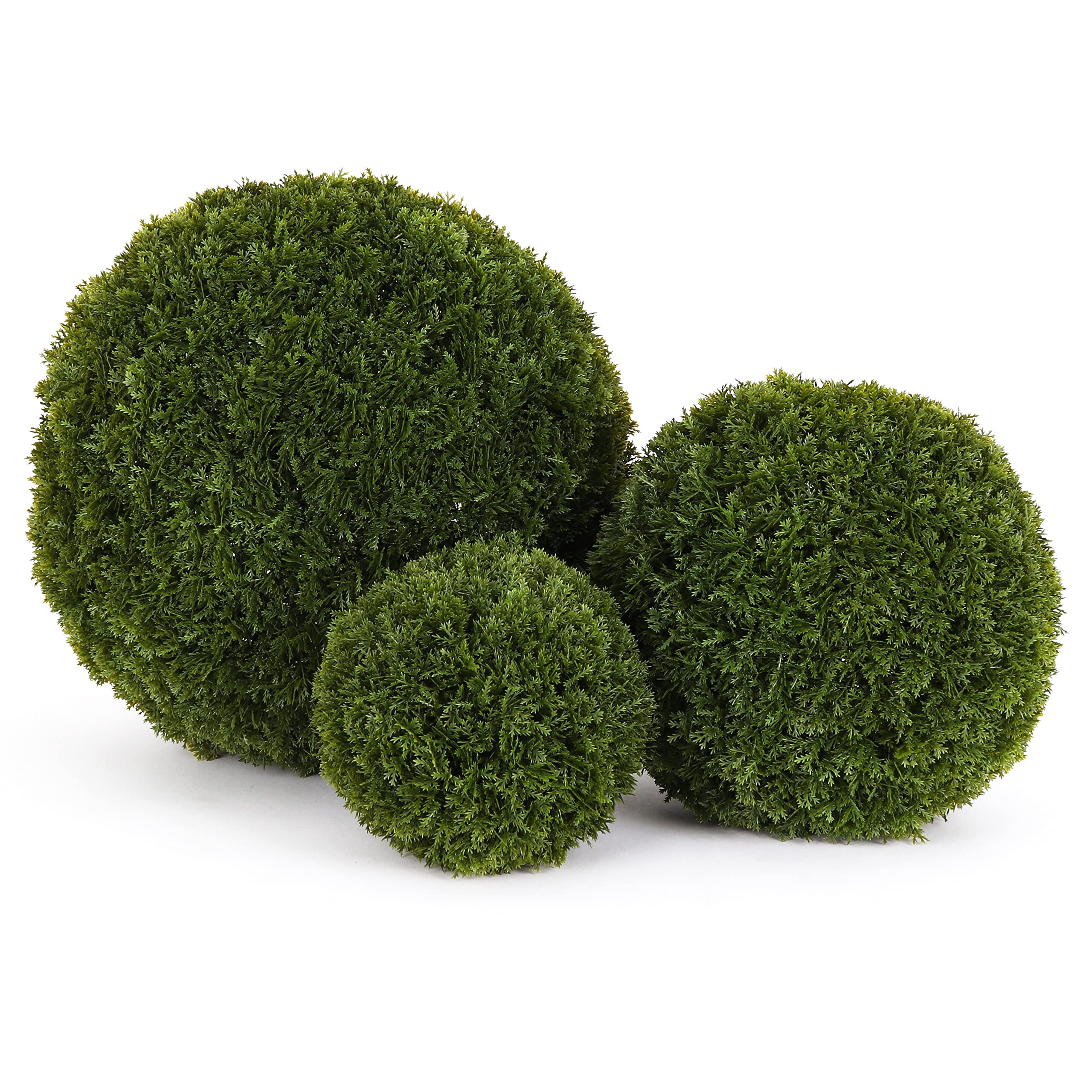3rd Street Inn XL Baby's Breath Topiary Ball - Artificial Plant Set - Indoor/Outdoor Wedding Party Decor - Faux Foliage Garden Sphere - Tree and Bush Substitute (19")
