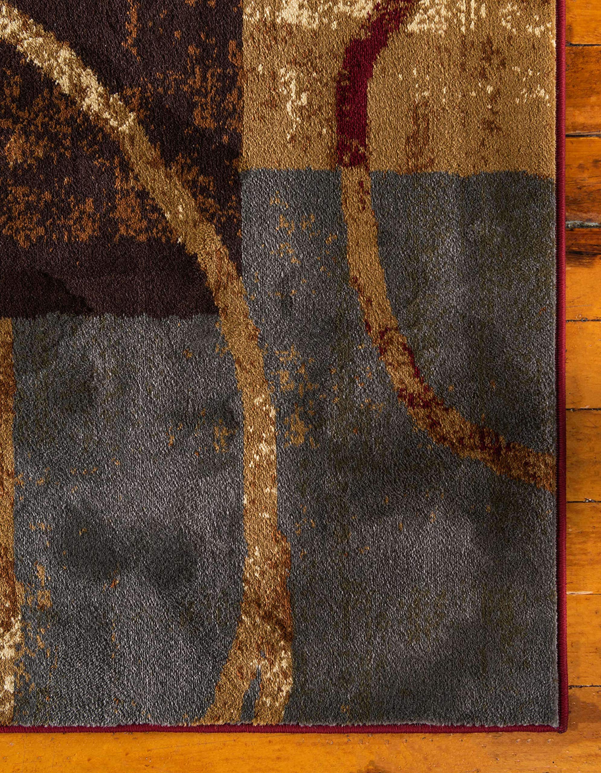 Unique Loom Barista Collection Area Rug - Kouillou (2' 2" x 3' 1" Oval, Multi/Brown)