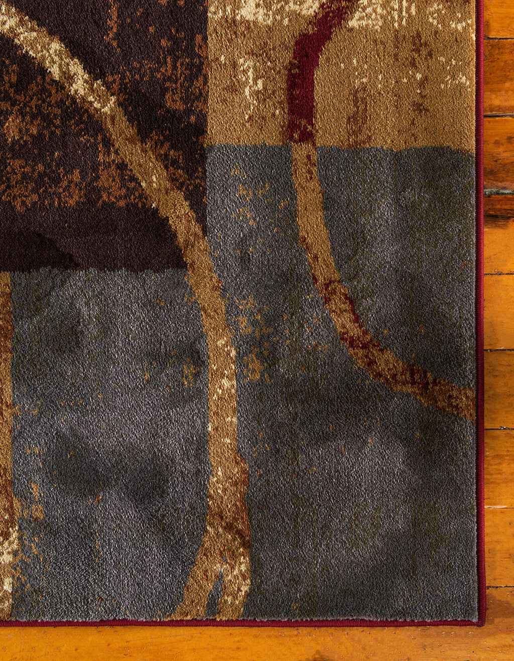 Unique Loom Barista Collection Area Rug - Kouillou (2' 2" x 3' 1" Oval, Multi/Brown)
