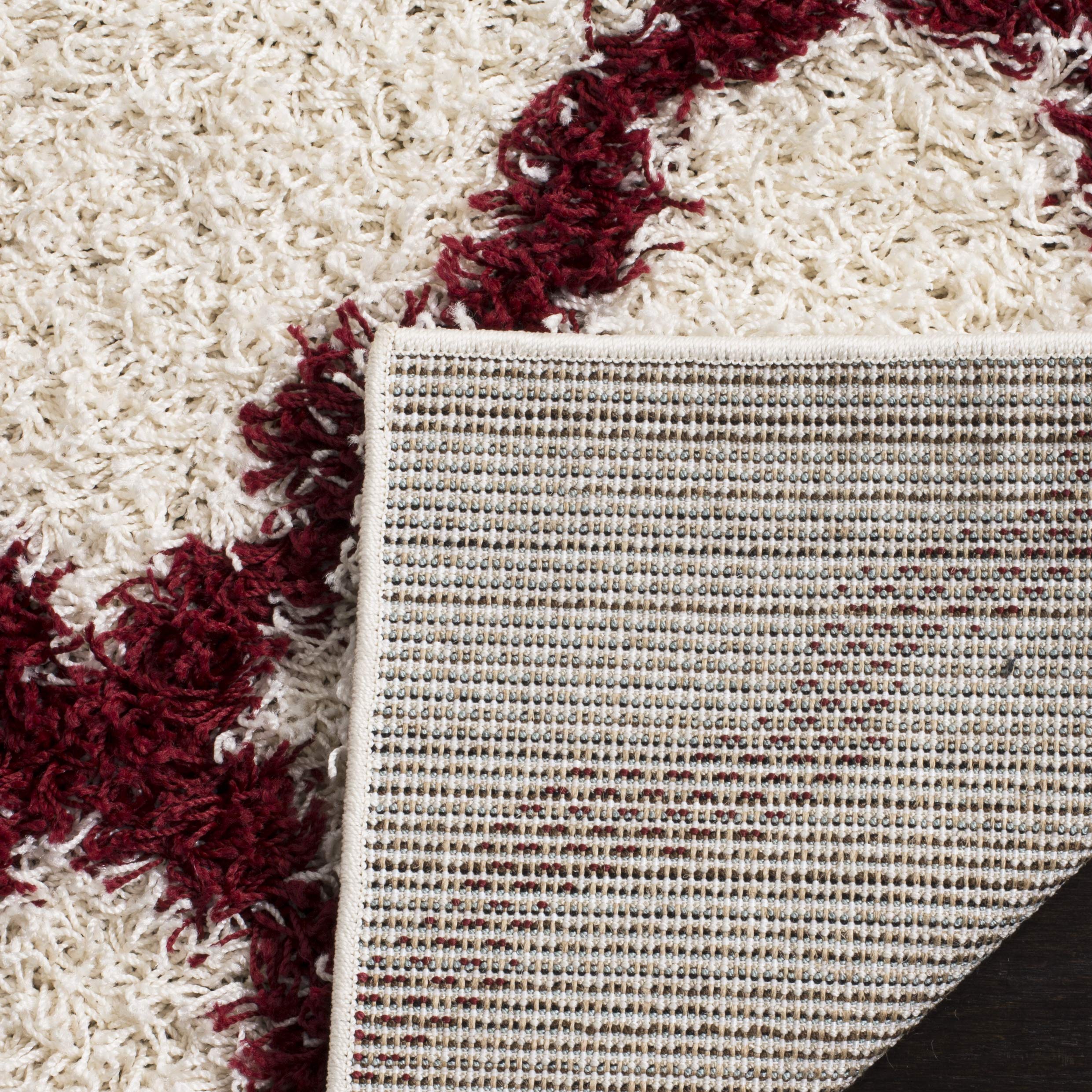 SAFAVIEH Dallas Shag Collection Accent Rug - 2'3" x 4', Beige & Ivory, Trellis Design, Non-Shedding & Easy Care, 1.5-inch Thick Ideal for High Traffic Areas in Entryway, Living Room, Bedroom (SGD257D)