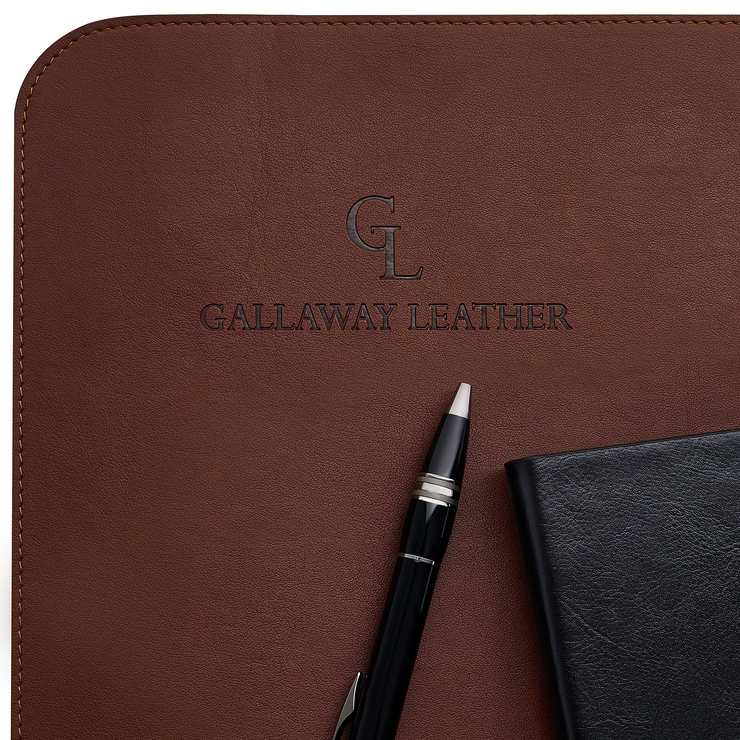 Gallaway Leather Desk Mat,Desk Writing Pad - Office Desk Pad, Medium 24" x 14" Black, Desk Mats on Top of Desks, Gift Ready Elegant Computer Desk Mat Desk Cover Desk Pad Protector PU Leather