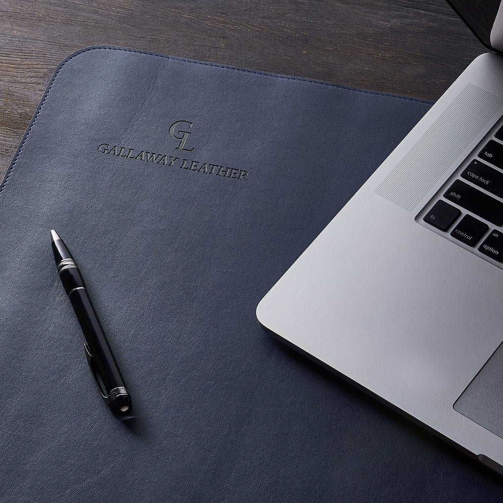 Gallaway Leather Desk Mat,Desk Writing Pad - Office Desk Pad, Medium 24" x 14" Black, Desk Mats on Top of Desks, Gift Ready Elegant Computer Desk Mat Desk Cover Desk Pad Protector PU Leather
