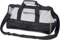 Amazon Basics Durable Wear-Resistant Tool Storage Bag with Adjustable Shoulder Strap, Portable Tool Organizer, 16 Pockets, 12 in, Black & Gray