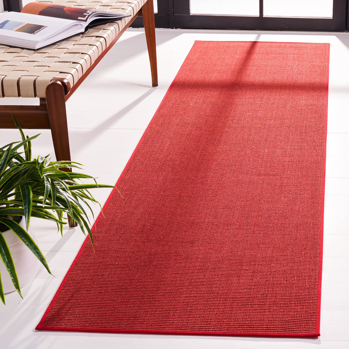Martha Stewart x SAFAVIEH Area Rug Collection - 1'9" x 2'10", Beige & Ivory, Sisal & Jute, Farmhouse Style, Ideal for Living Room, Bedroom, Office, Dining Space (MSR9501C)