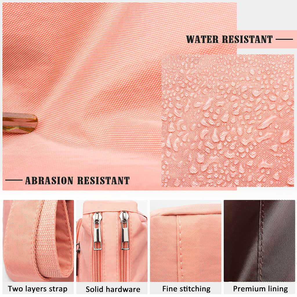 VOLGANIK ROCK RFID Purses for Women Fabric Nylon Multi Pocket Crossbody Bag Ladies Travel Handbag