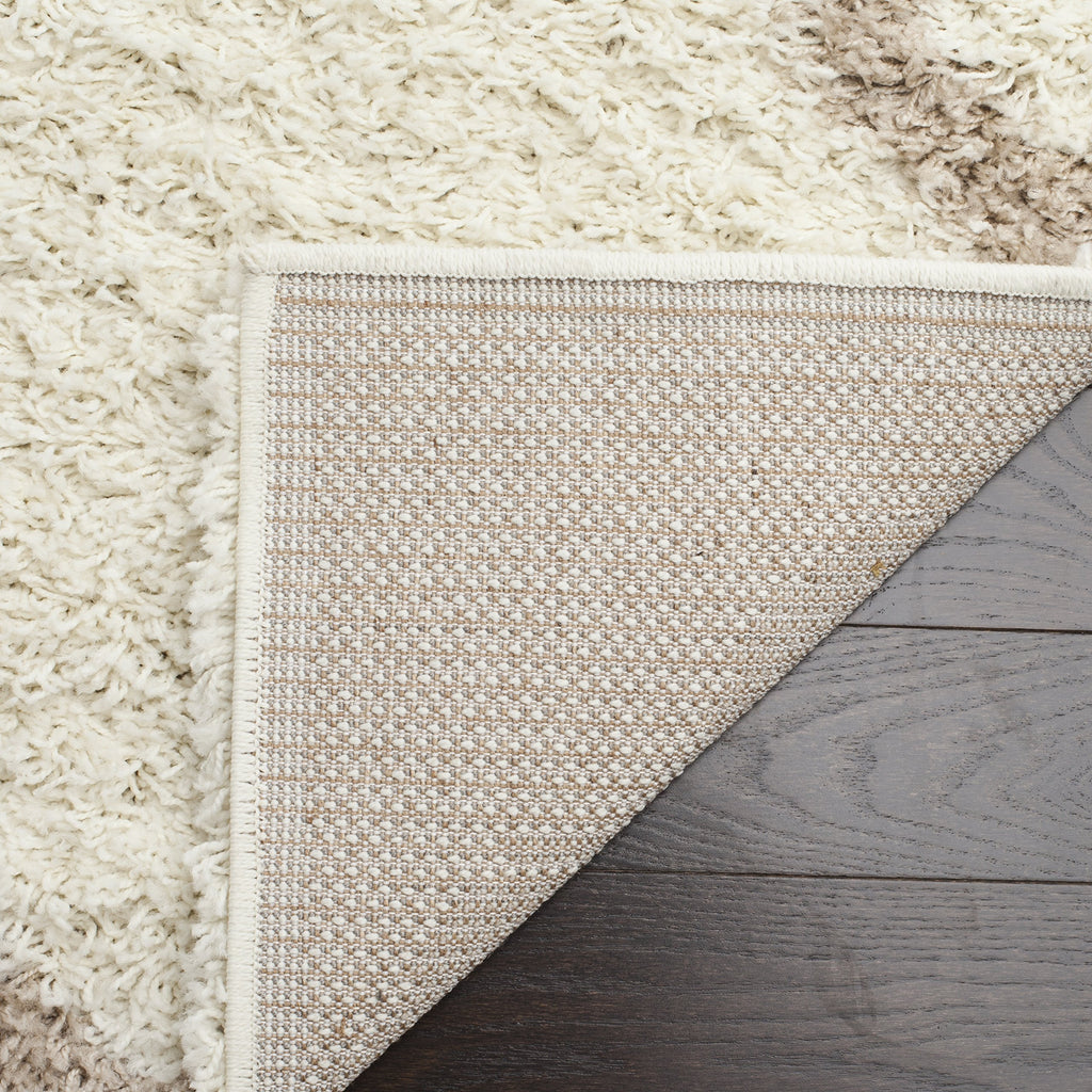 SAFAVIEH Dallas Shag Collection Accent Rug - 2'3" x 4', Beige & Ivory, Trellis Design, Non-Shedding & Easy Care, 1.5-inch Thick Ideal for High Traffic Areas in Entryway, Living Room, Bedroom (SGD257D)