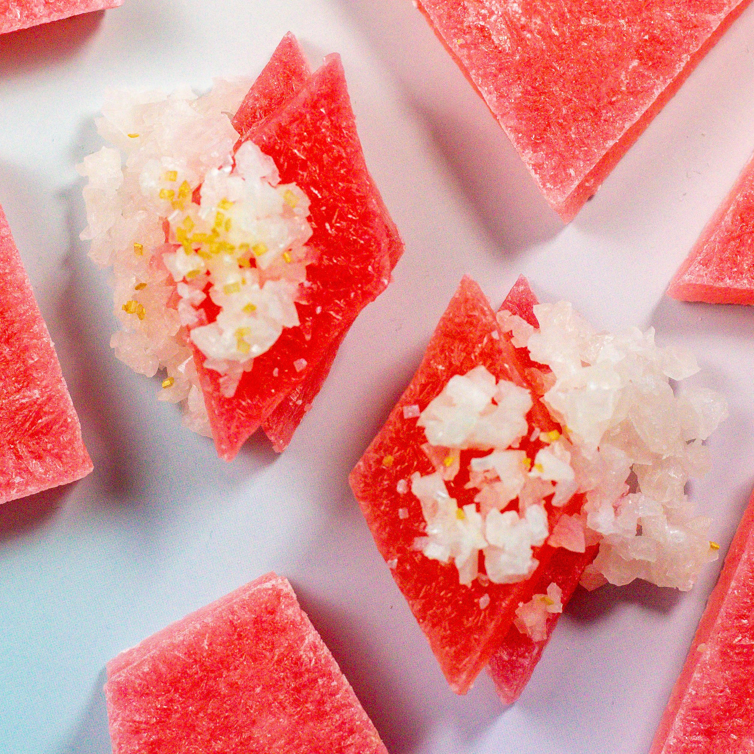 Silky Gem - Edible Lychee Flavored Aurora Crystal Candy, 8-10 pieces, Kohakutou, Edible Gem, Vegan, Gluten Free, ASMR