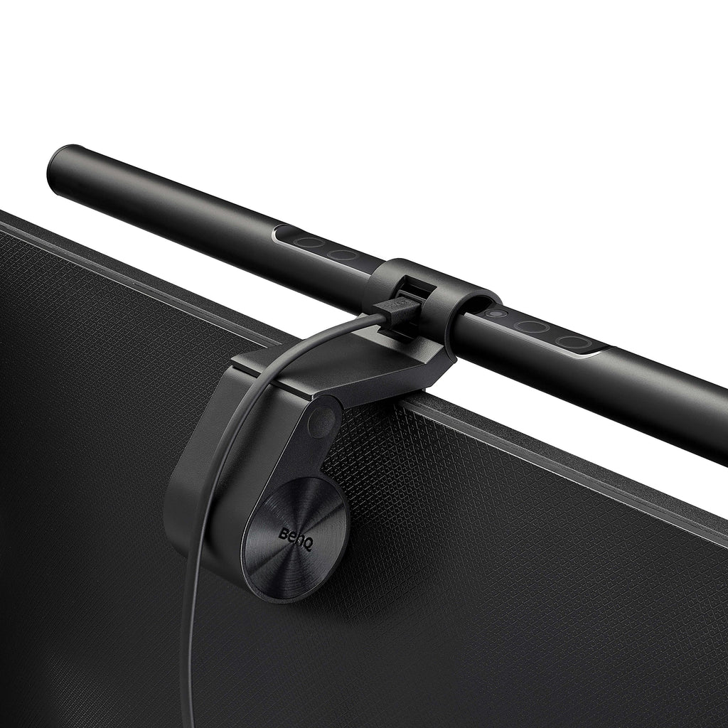BenQ ScreenBar LED Monitor Light Bar - Auto-dimming, Adjustable Brightness and Color Temperature, No Screen Glare, Space-Saving, Eye-Care USB Monitor Lamp, Black