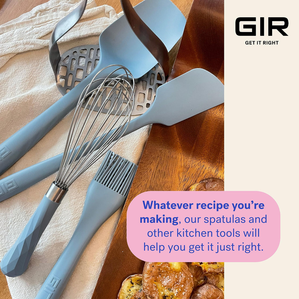 GIR: Get It Right Premium Silicone Spatula - Non-Stick Heat Resistant Kitchen Spatula - Perfect for Baking, Cooking, Scraping, and Mixing - Mini - 8 IN, Black