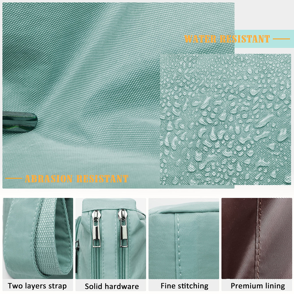VOLGANIK ROCK RFID Purses for Women Fabric Nylon Multi Pocket Crossbody Bag Ladies Travel Handbag