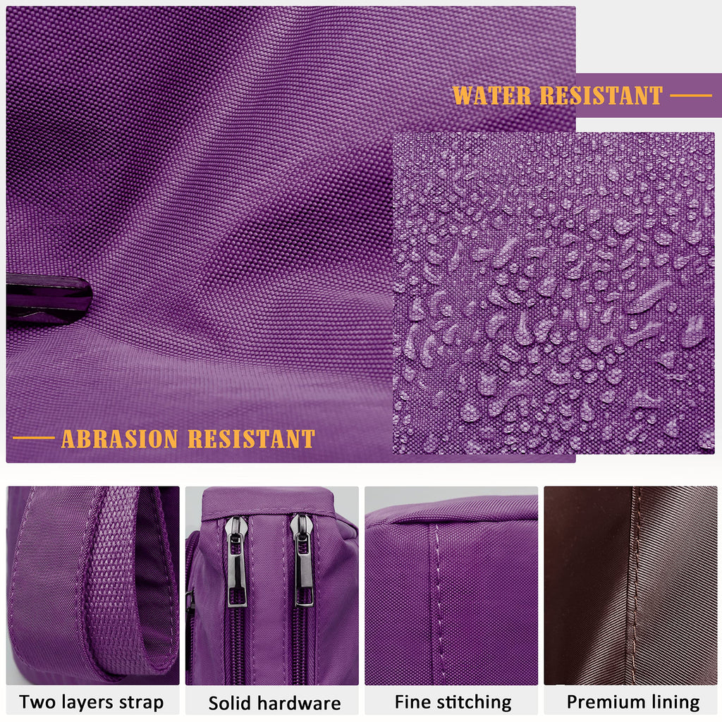 VOLGANIK ROCK RFID Purses for Women Fabric Nylon Multi Pocket Crossbody Bag Ladies Travel Handbag