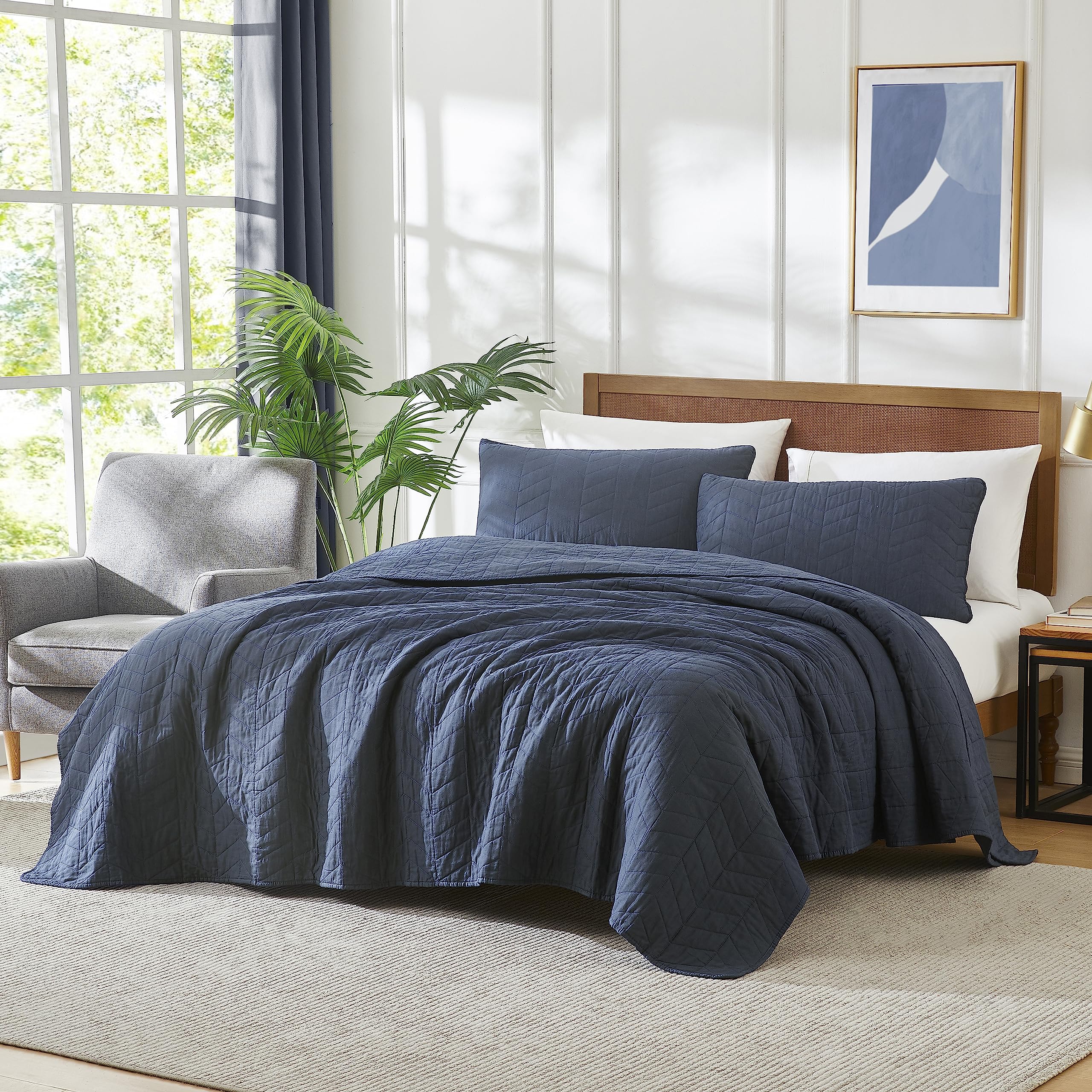 palassio Beige Cotton Quilt Twin Size Bedding Sets with Pillow Sham, White Lightweight Soft Bedspread Coverlet, Tan Cream Quilted Comforter Bed Cover for All Season, 2 Pieces, 68x86 inches