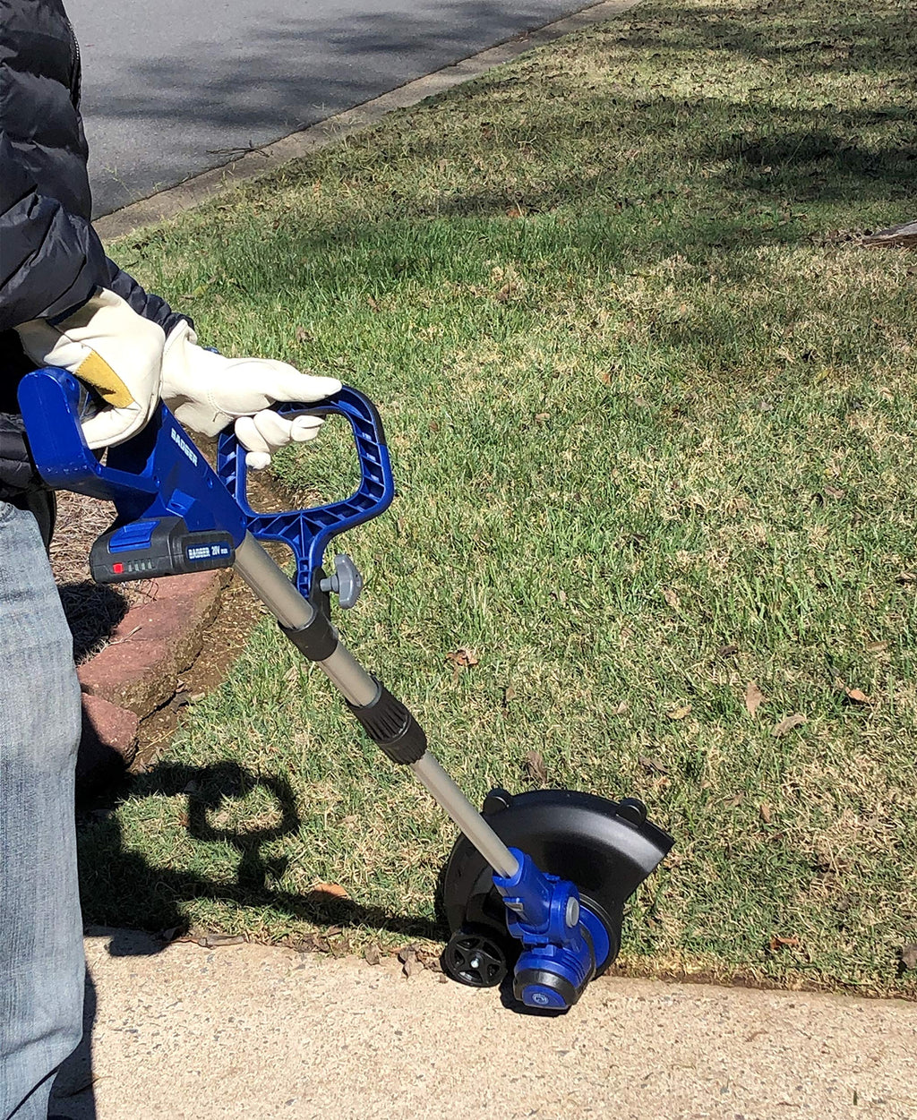 Wild Badger Power 20V Weed Wacker, Leaf Blower, Wheeled Edger Kit Electric with 2 * 2Ah Battery & Charger, String Trimmer, Lightweight, Adjustable Telescopic Shaft, Fast-Charging