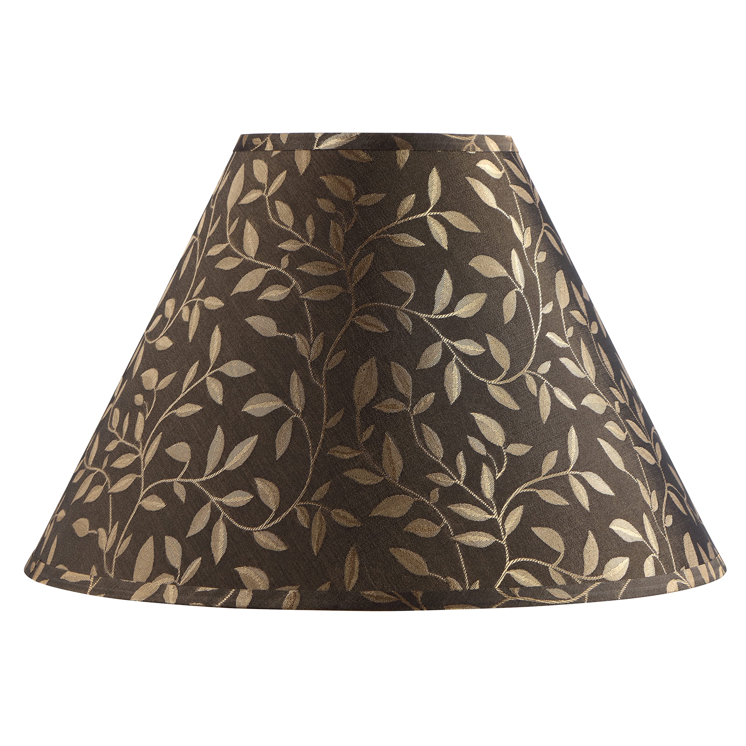 Aspen Creative 32083 Transitional Hardback Empire Shaped Spider Construction Lamp Shade in Brown, 18" wide (7" x 18" x 12 1/2")