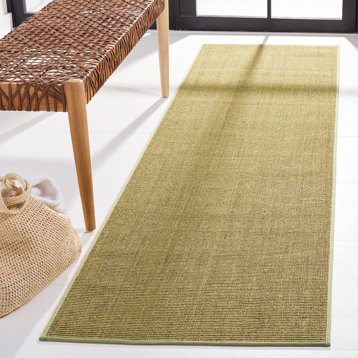 Martha Stewart x SAFAVIEH Area Rug Collection - 1'9" x 2'10", Beige & Ivory, Sisal & Jute, Farmhouse Style, Ideal for Living Room, Bedroom, Office, Dining Space (MSR9501C)