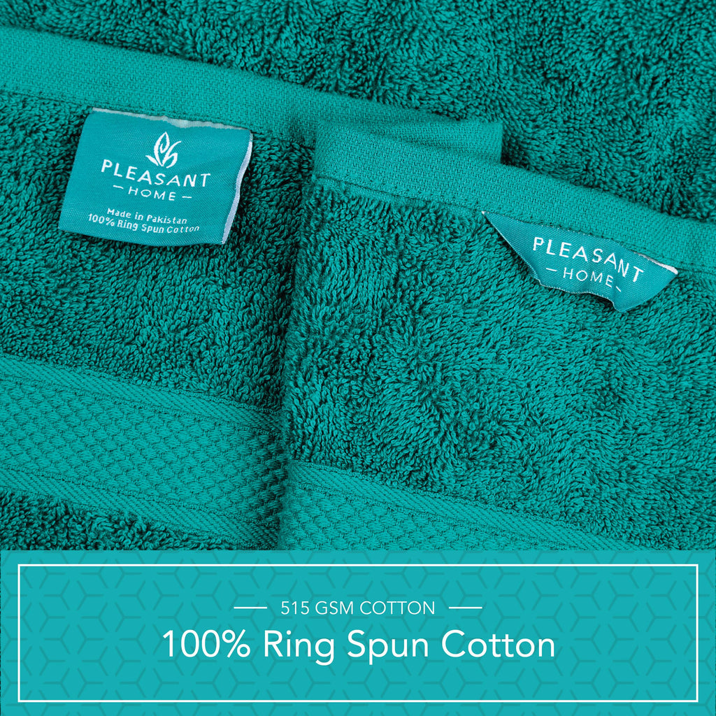 Pleasant Home Bath Towels Set of 6 (24” x 50”) 100% Cotton, 515 GSM | Lightweight, Soft & Highly Absorbent Luxury Towels for Bathroom | for Gym, Pool & Spa | 6 Pack, Gray