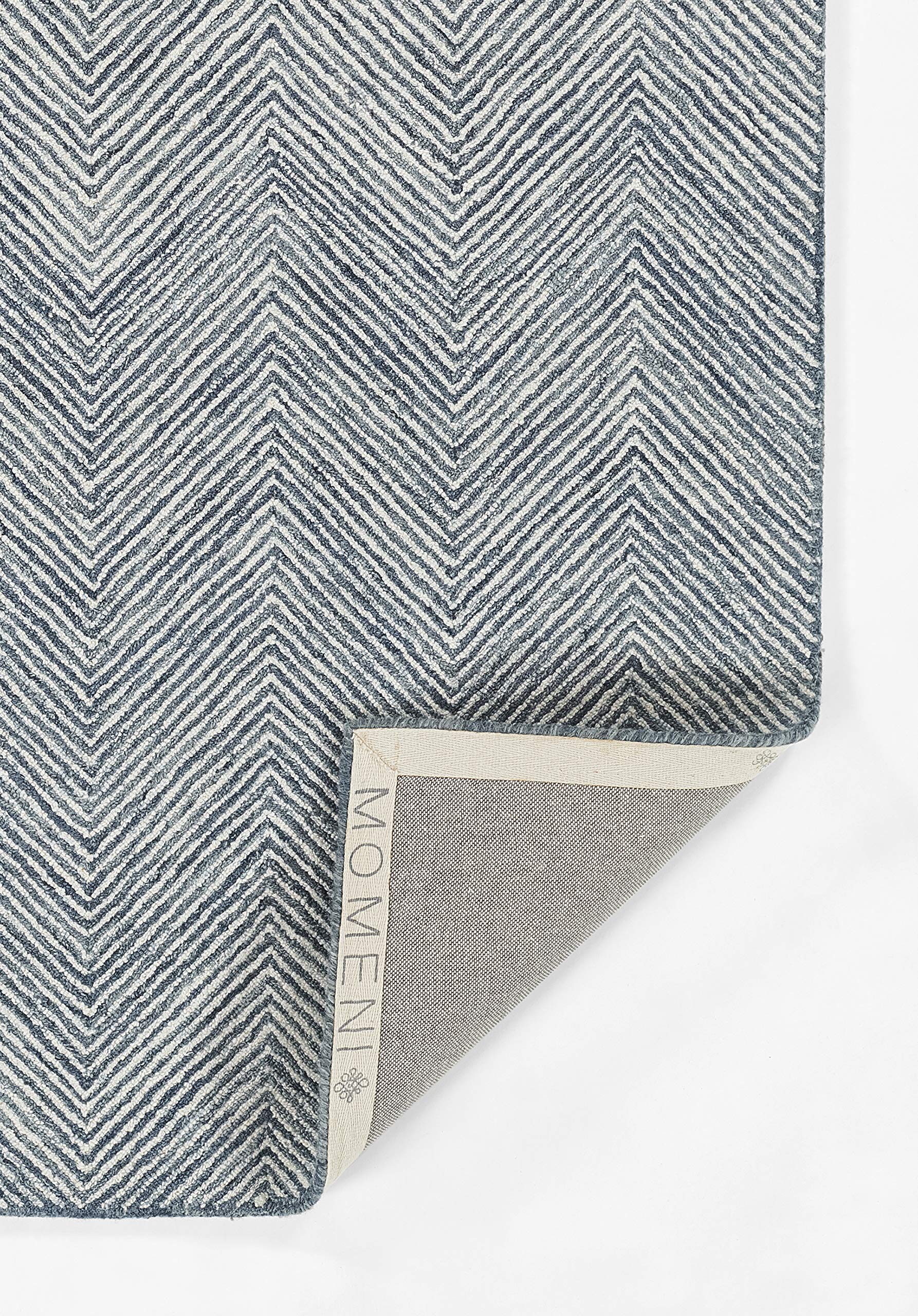Momeni Charles Wool Hand Tufted Contemporary Indoor Area Rug, Blue, 2' X 3'