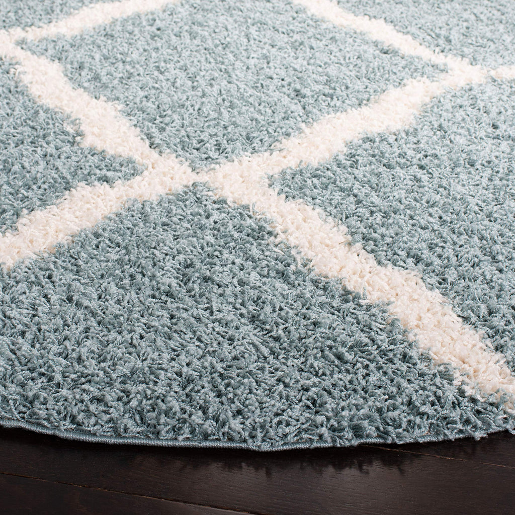 SAFAVIEH Dallas Shag Collection Accent Rug - 2'3" x 4', Beige & Ivory, Trellis Design, Non-Shedding & Easy Care, 1.5-inch Thick Ideal for High Traffic Areas in Entryway, Living Room, Bedroom (SGD257D)