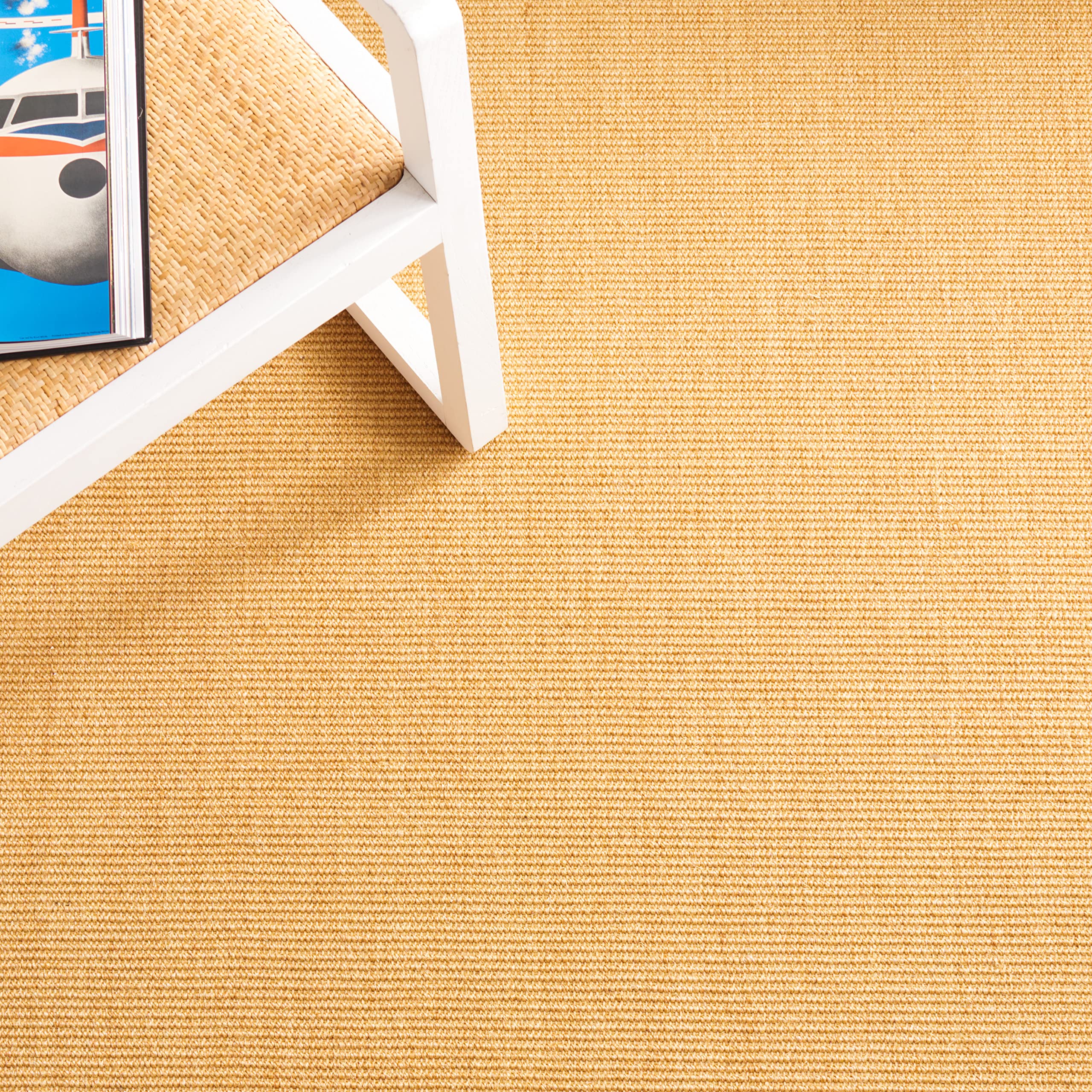 Martha Stewart x SAFAVIEH Area Rug Collection - 1'9" x 2'10", Beige & Ivory, Sisal & Jute, Farmhouse Style, Ideal for Living Room, Bedroom, Office, Dining Space (MSR9501C)