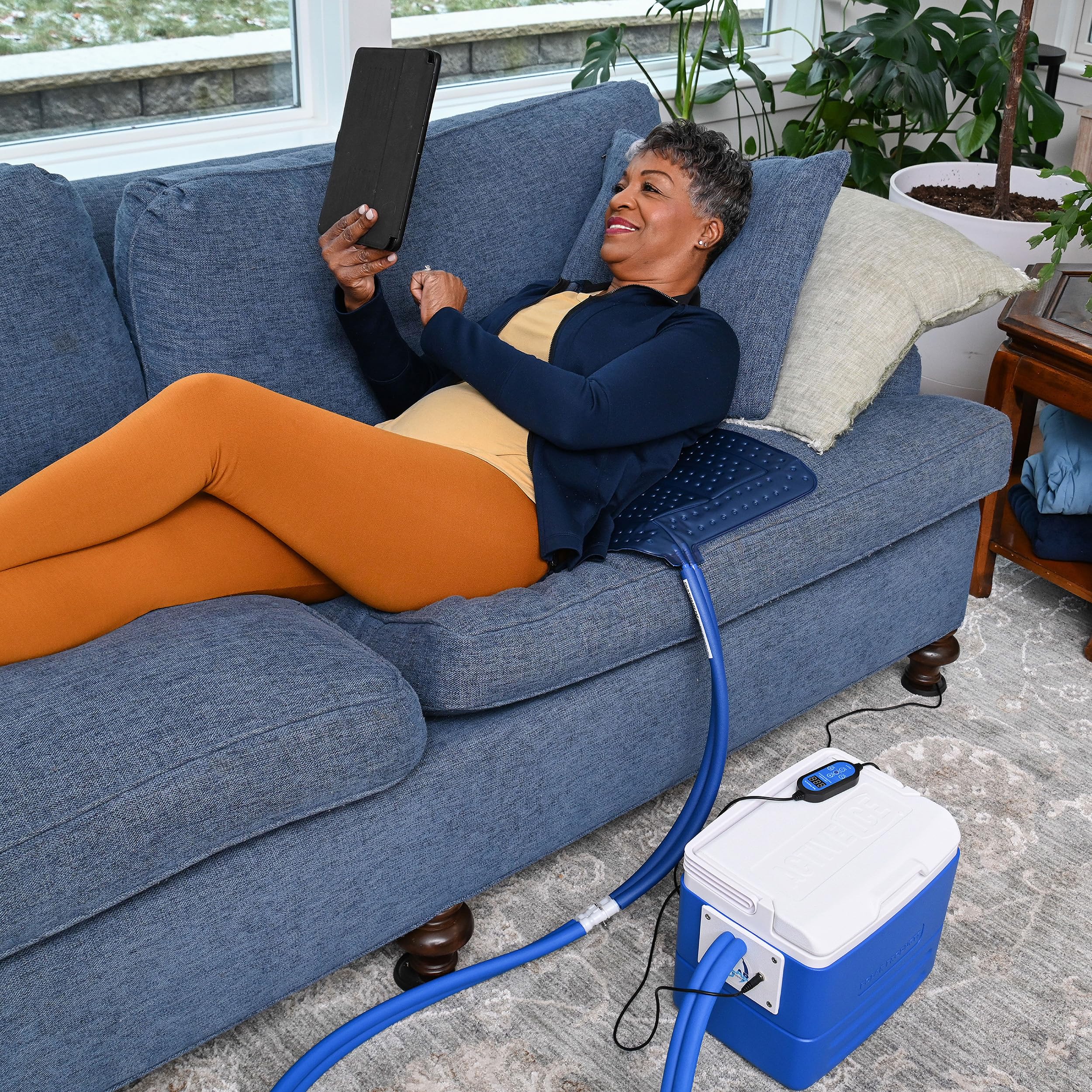 Polar Active Ice 3.0 Cold Therapy Ice Machine System with Programmable Timer, Back and Hip Compression Pad, Lightweight 9 Quart Cooler, Quiet Pump, Strong Cryotherapy Pain Relief Treatment