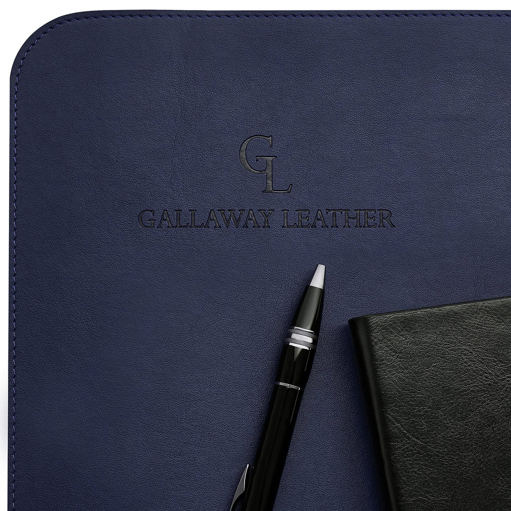 Gallaway Leather Desk Mat,Desk Writing Pad - Office Desk Pad, Medium 24" x 14" Black, Desk Mats on Top of Desks, Gift Ready Elegant Computer Desk Mat Desk Cover Desk Pad Protector PU Leather