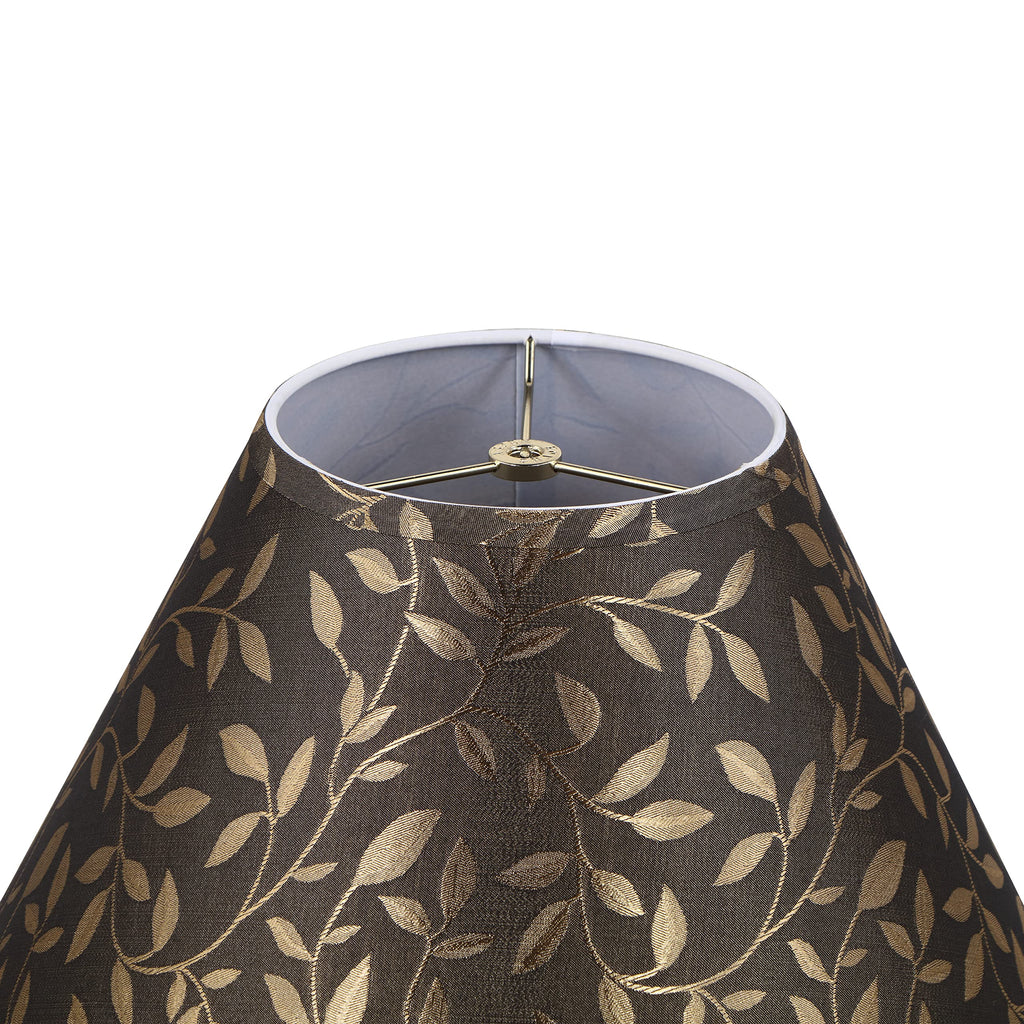 Aspen Creative 32083 Transitional Hardback Empire Shaped Spider Construction Lamp Shade in Brown, 18" wide (7" x 18" x 12 1/2")